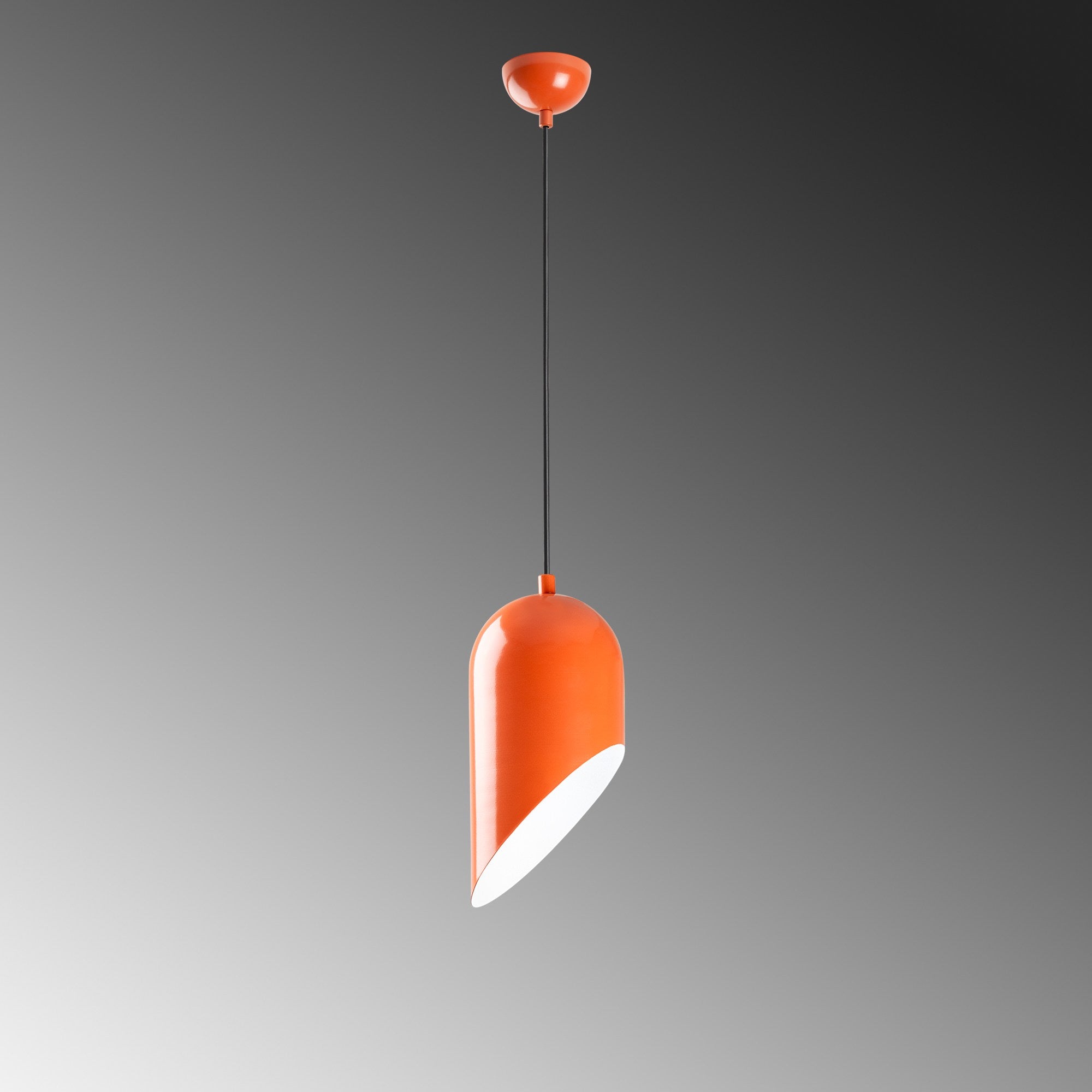 Candeeiro de Teto – 32 a 121 cm – Laranja – Metal