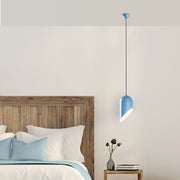 Candeeiro de Teto ajustável – 32 a 121 cm – azul claro – metal