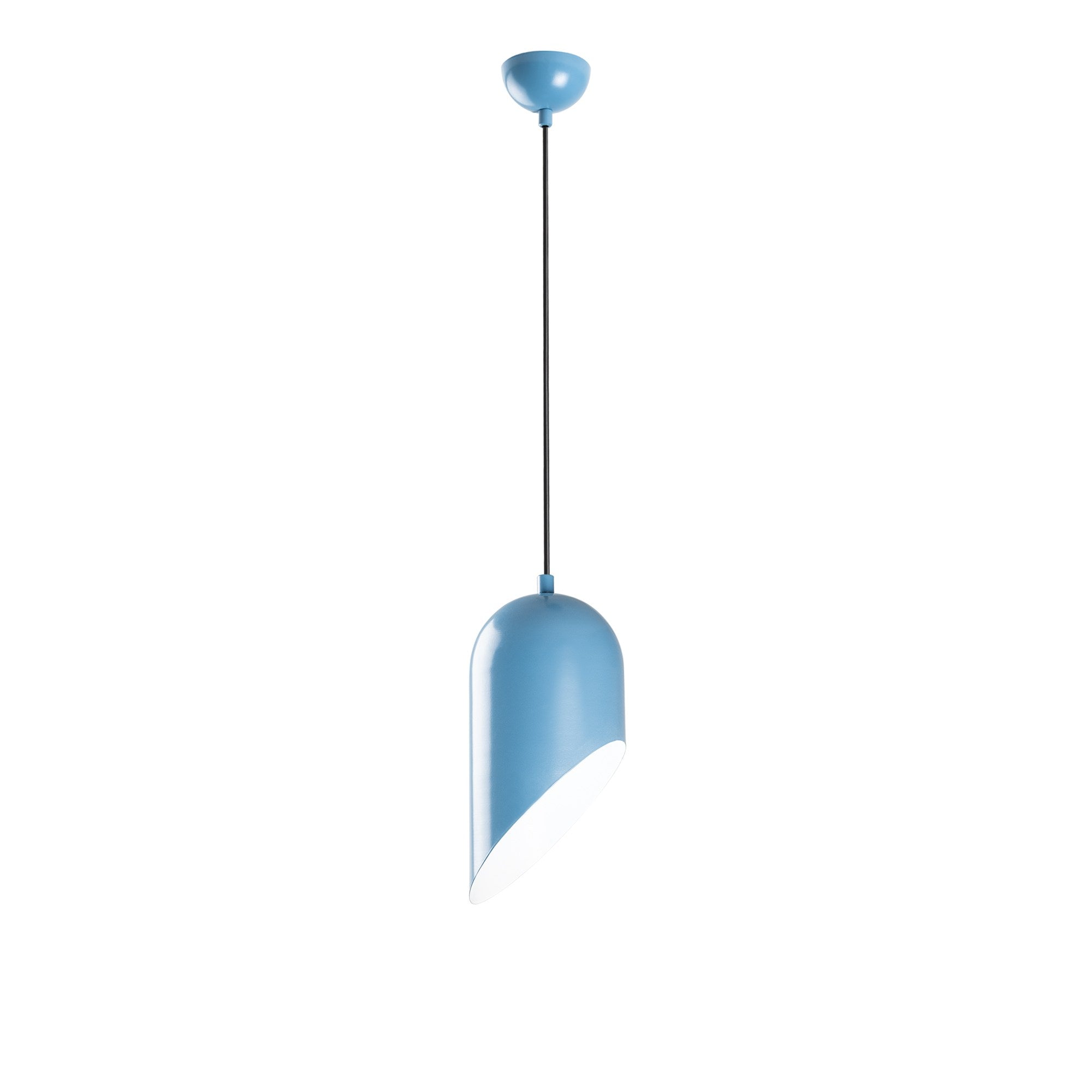 Candeeiro de Teto ajustável – 32 a 121 cm – azul claro – metal