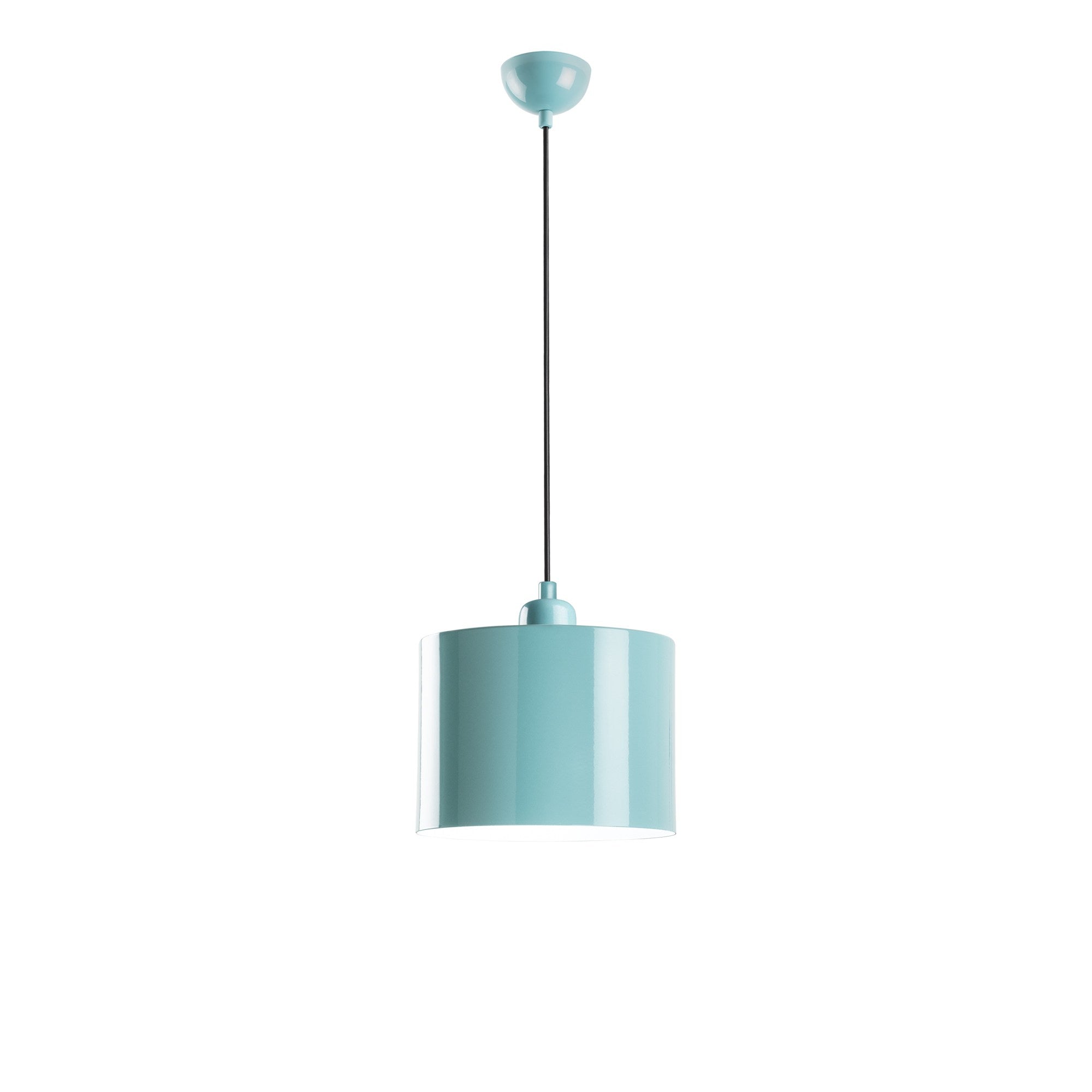 Candeeiro de Teto – altura ajustável de 25 a 110 cm – turquesa – metal