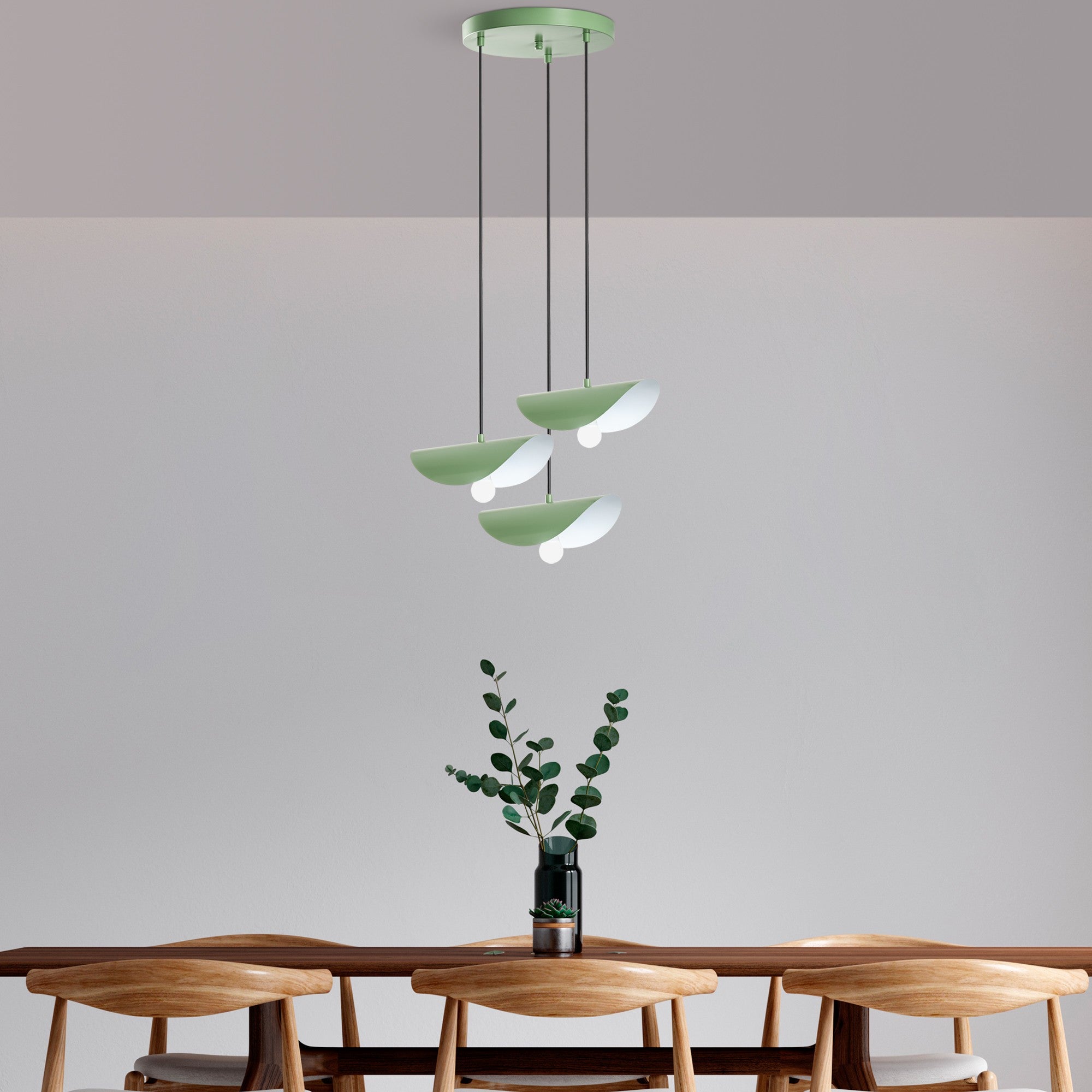 Candeeiro de Teto elegante – 50 cm de diâmetro – menta – metal