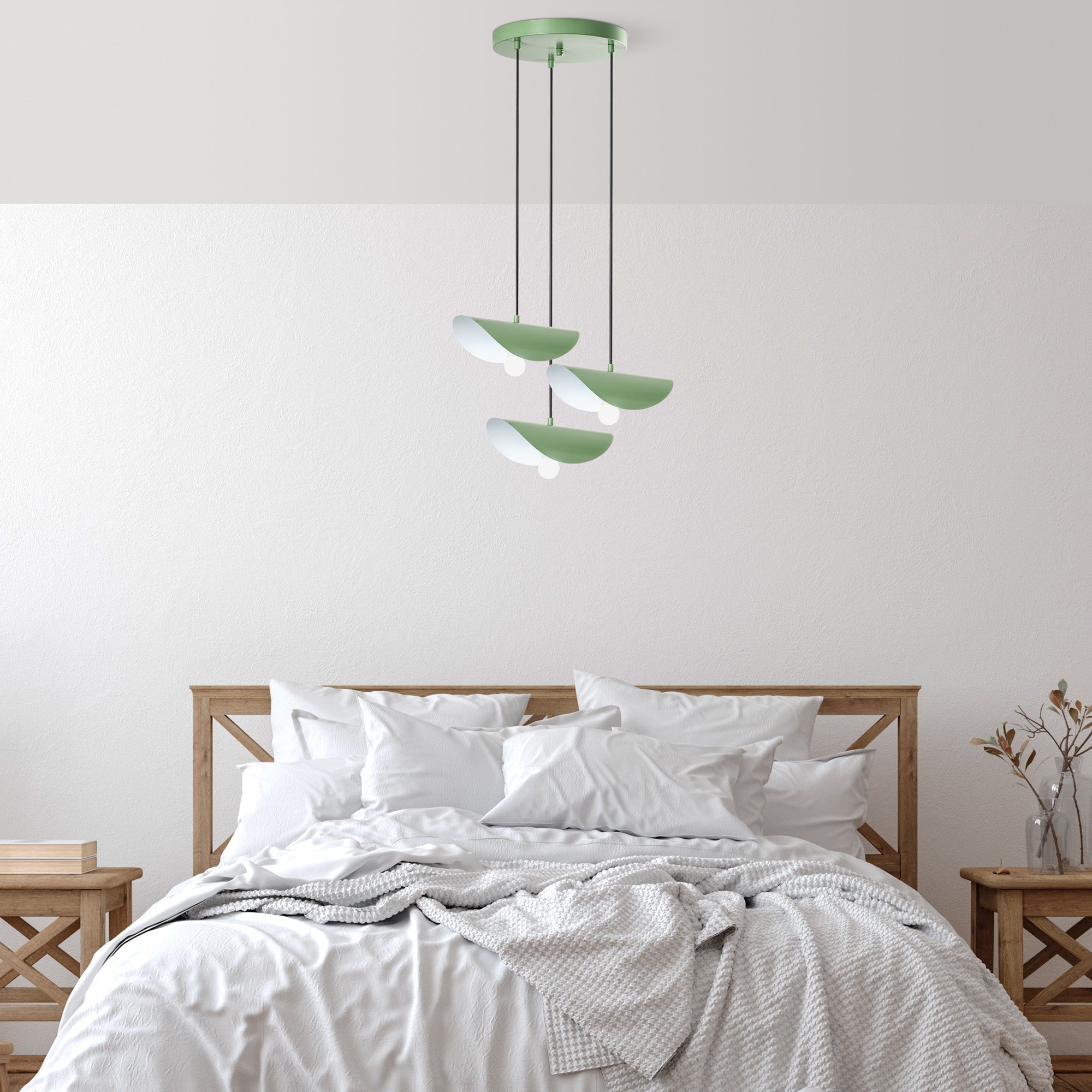 Candeeiro de Teto elegante – 50 cm de diâmetro – menta – metal