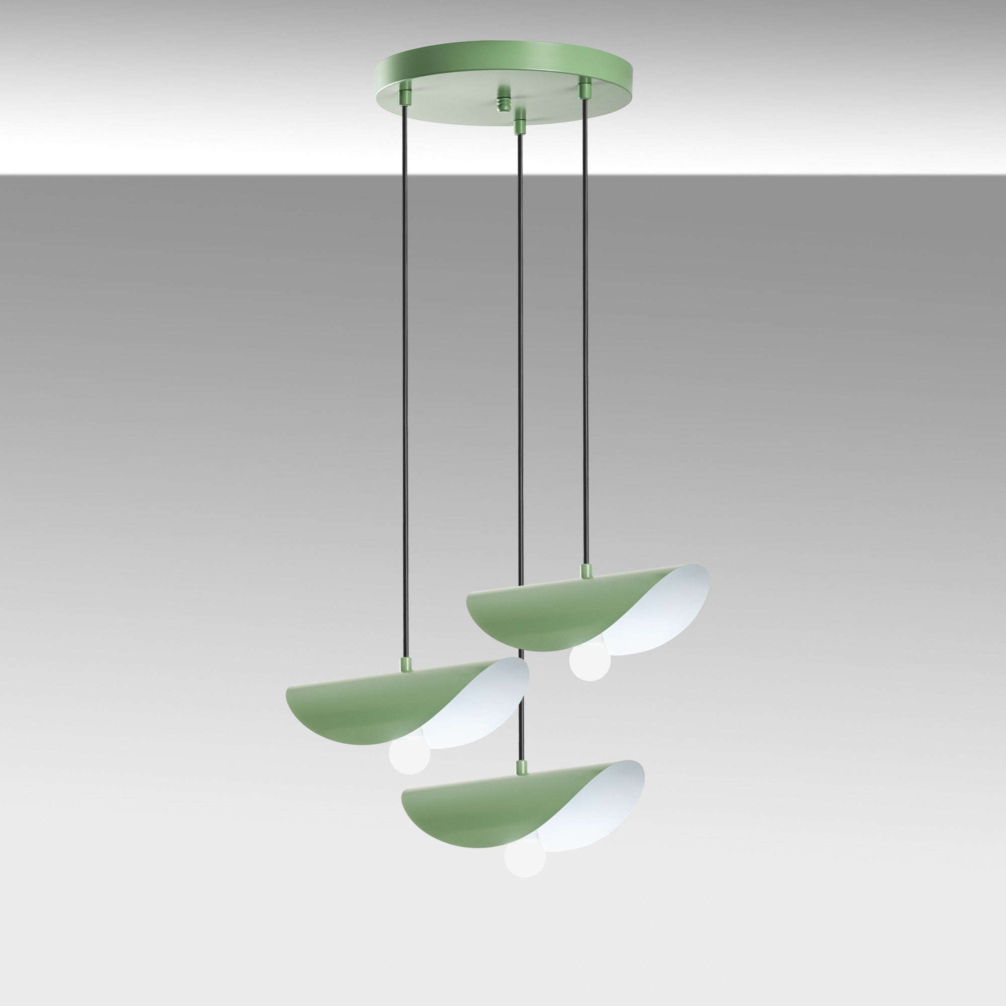 Candeeiro de Teto elegante – 50 cm de diâmetro – menta – metal