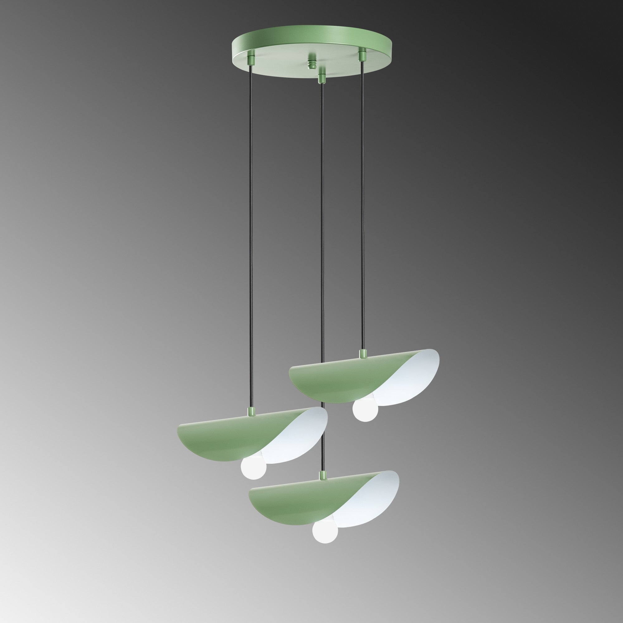 Candeeiro de Teto elegante – 50 cm de diâmetro – menta – metal