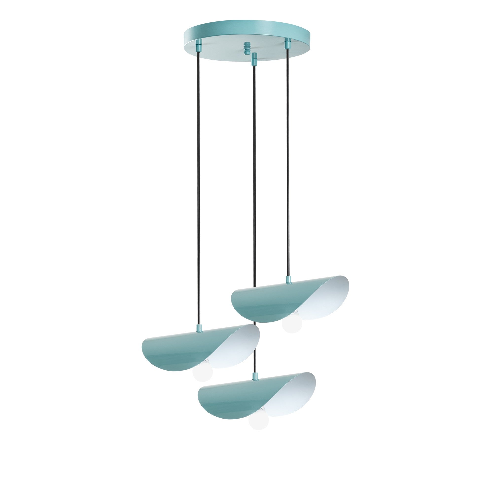 Candeeiro de Teto de metal – 50 cm de diâmetro – turquesa