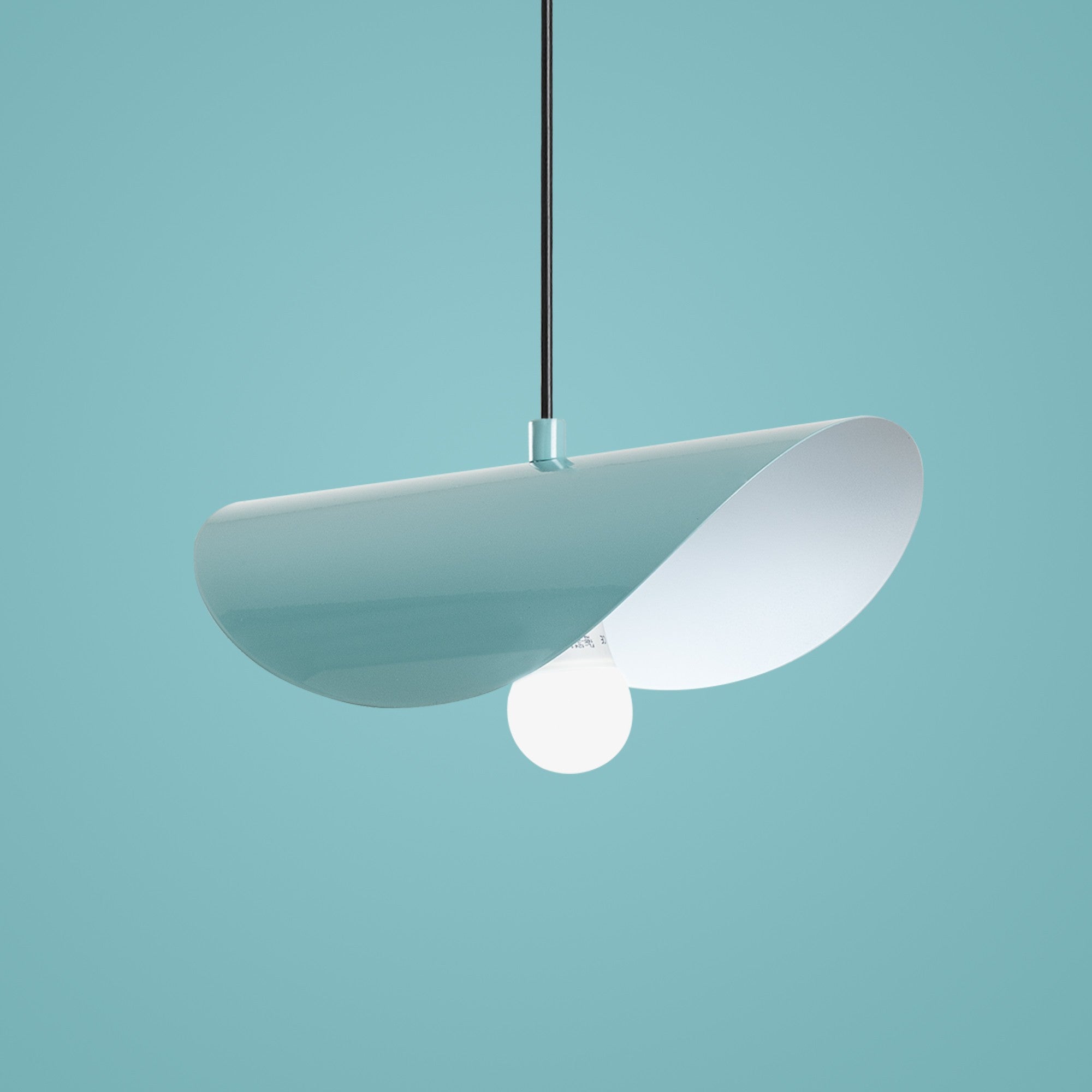 Candeeiro de Teto de metal – 50 cm de diâmetro – turquesa