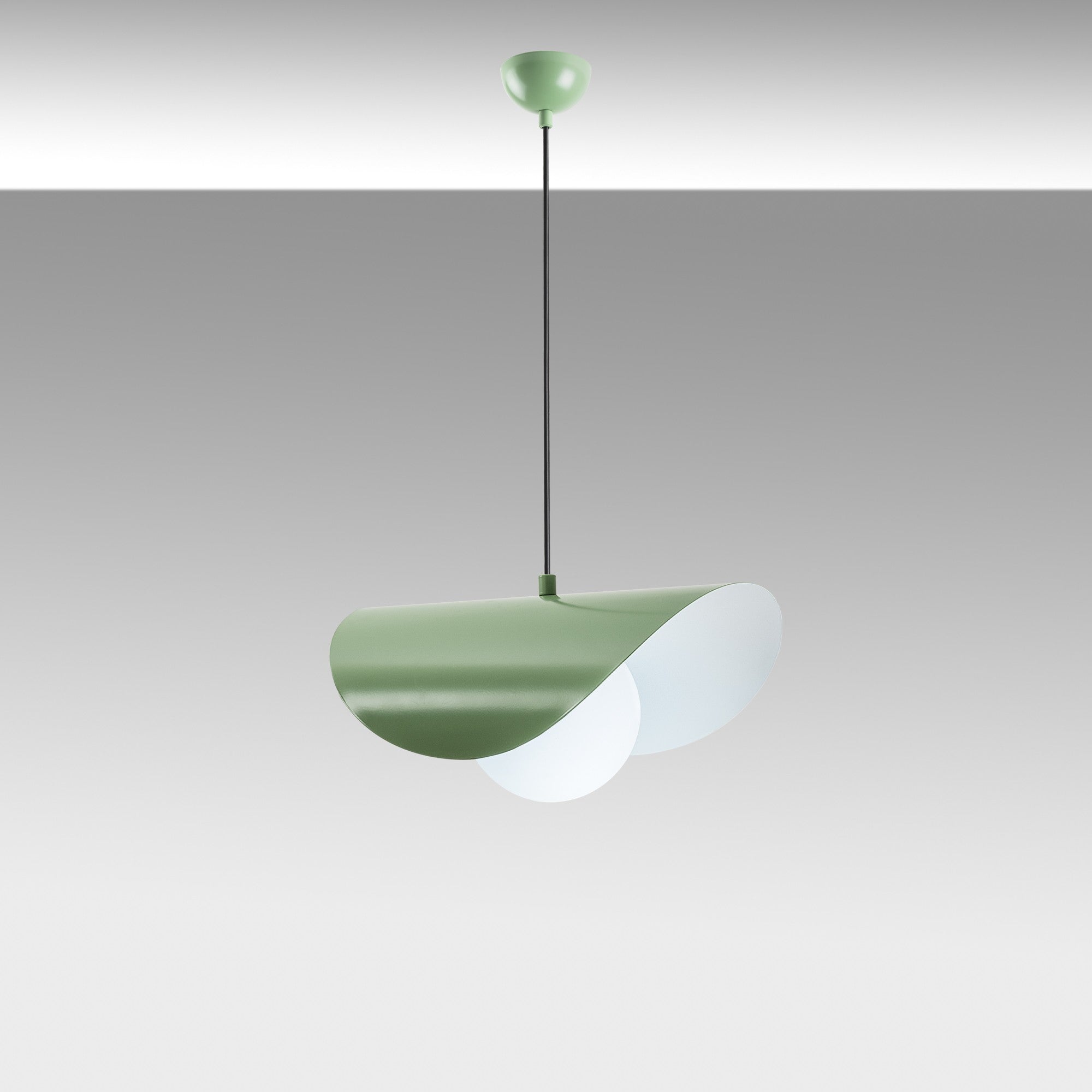 Candeeiro de Teto – Altura Ajustável 25-112 cm – Cor Menta – Metal