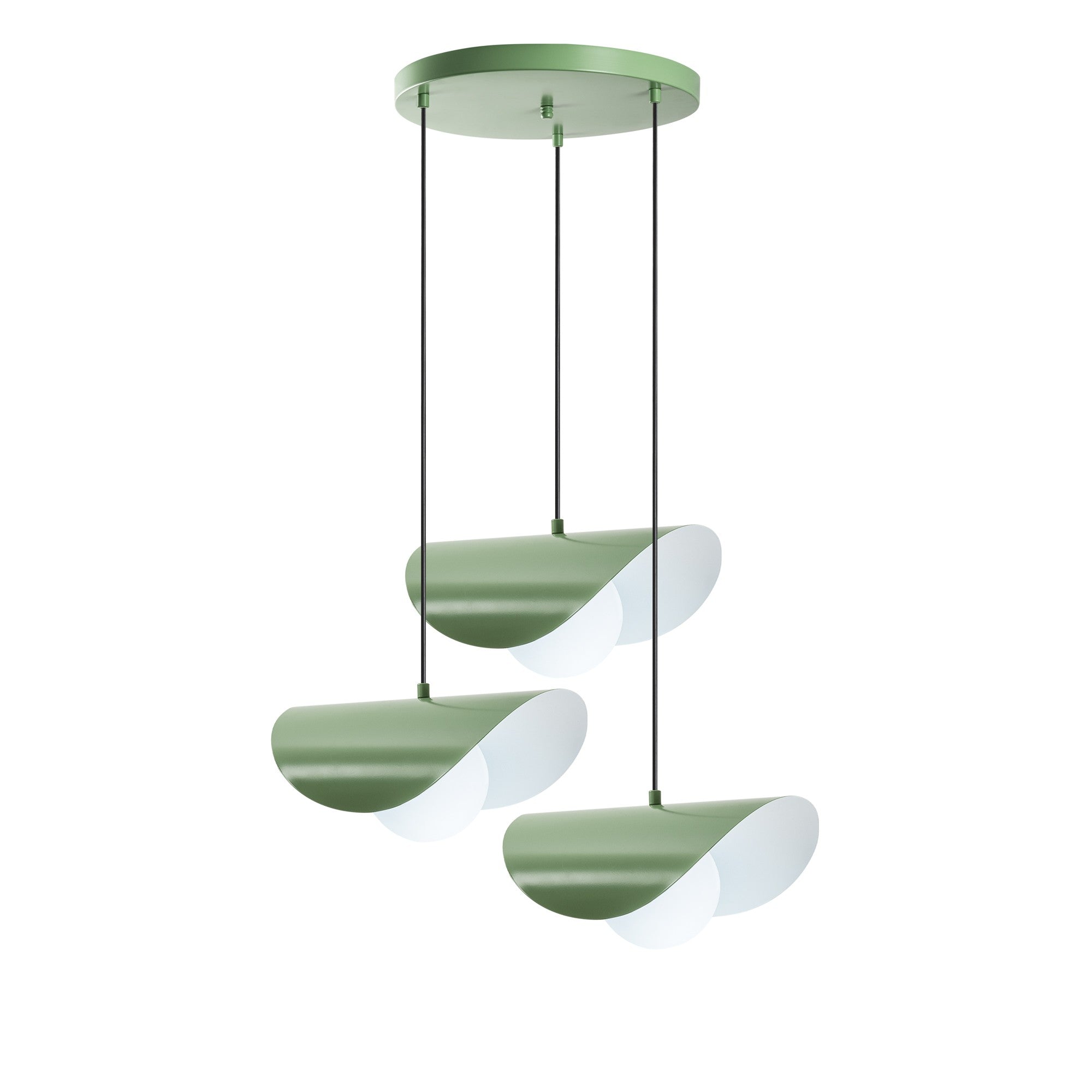 Candeeiro de Teto – 50 cm de diâmetro – Verde Menta – Metal