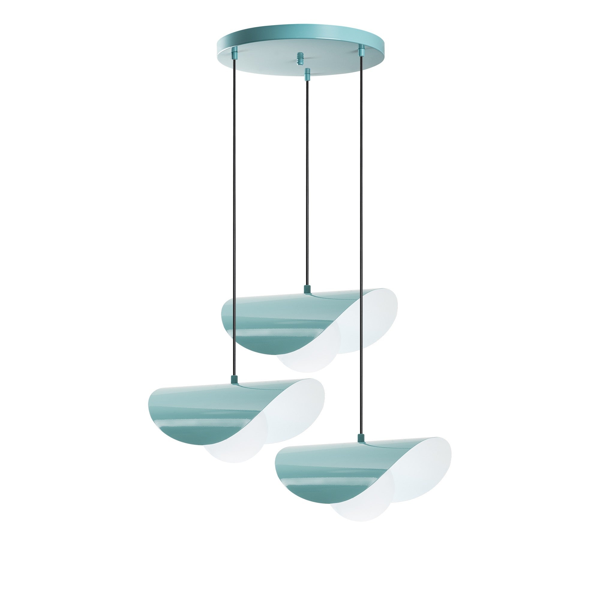 Candeeiro de Teto de metal – 50 cm de diâmetro – turquesa