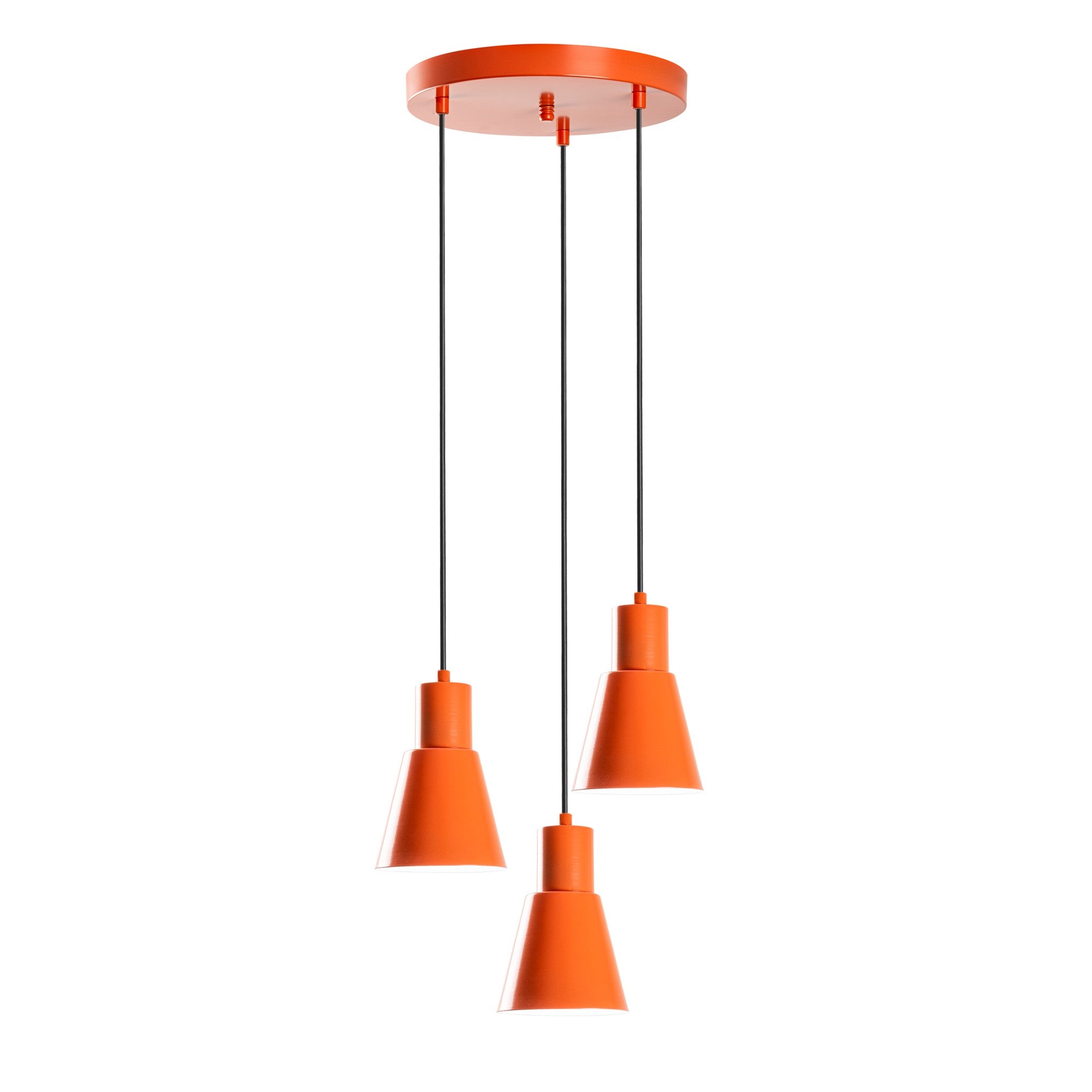 Candeeiro de Teto – 40 cm de diâmetro – laranja – metal