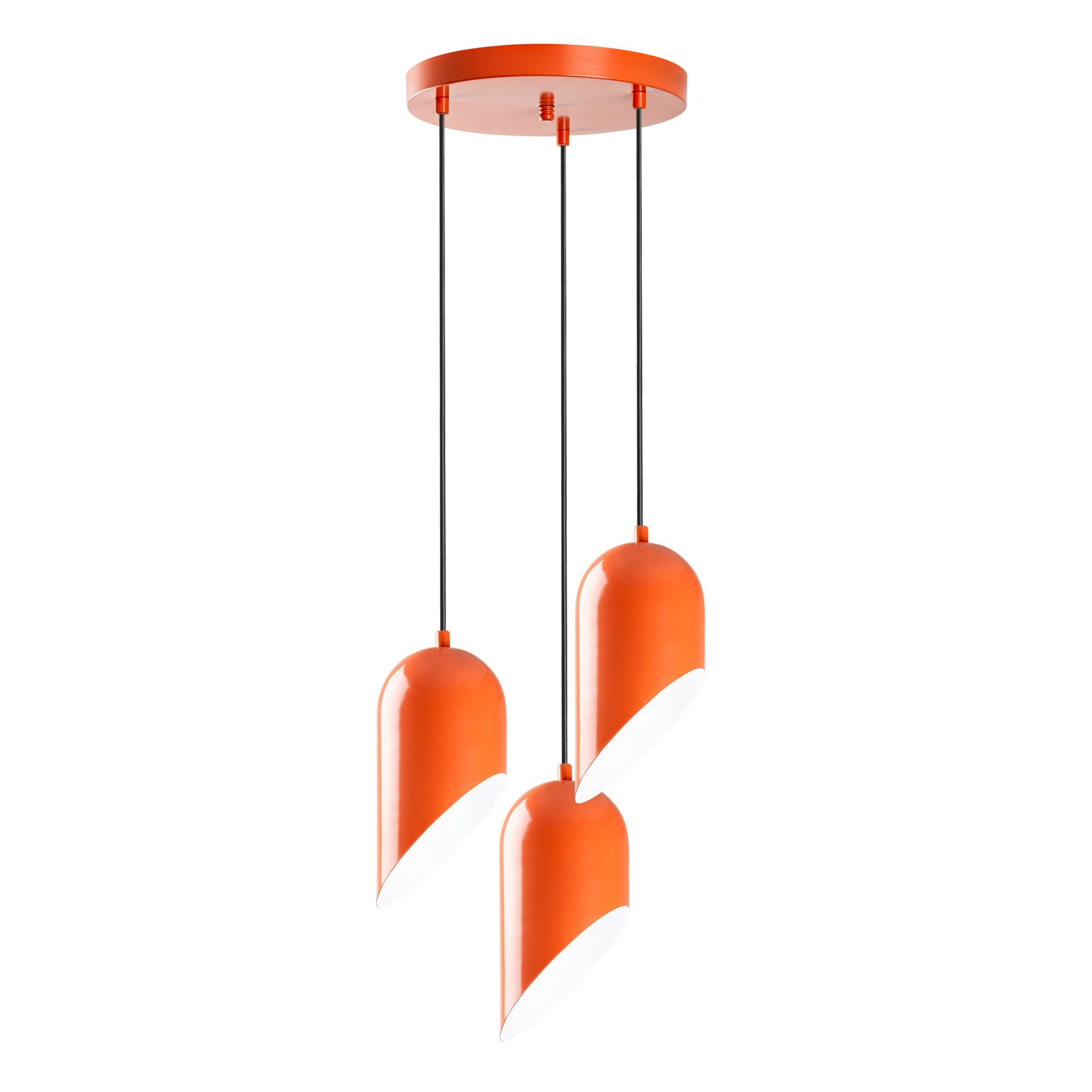Candeeiro de Teto – 40 cm de diâmetro – laranja – metal