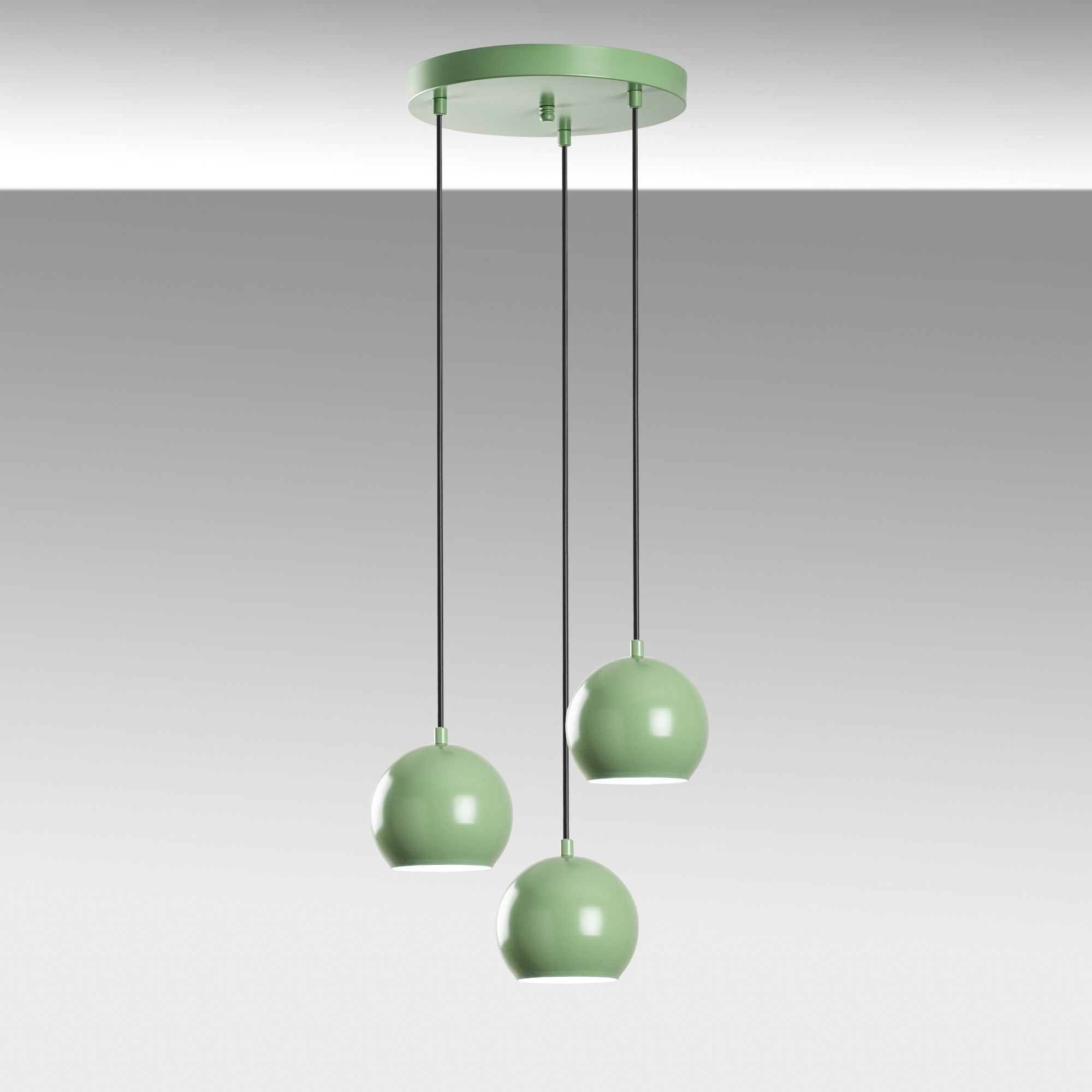 Candeeiro de Teto – 45 cm de diâmetro – menta – metal
