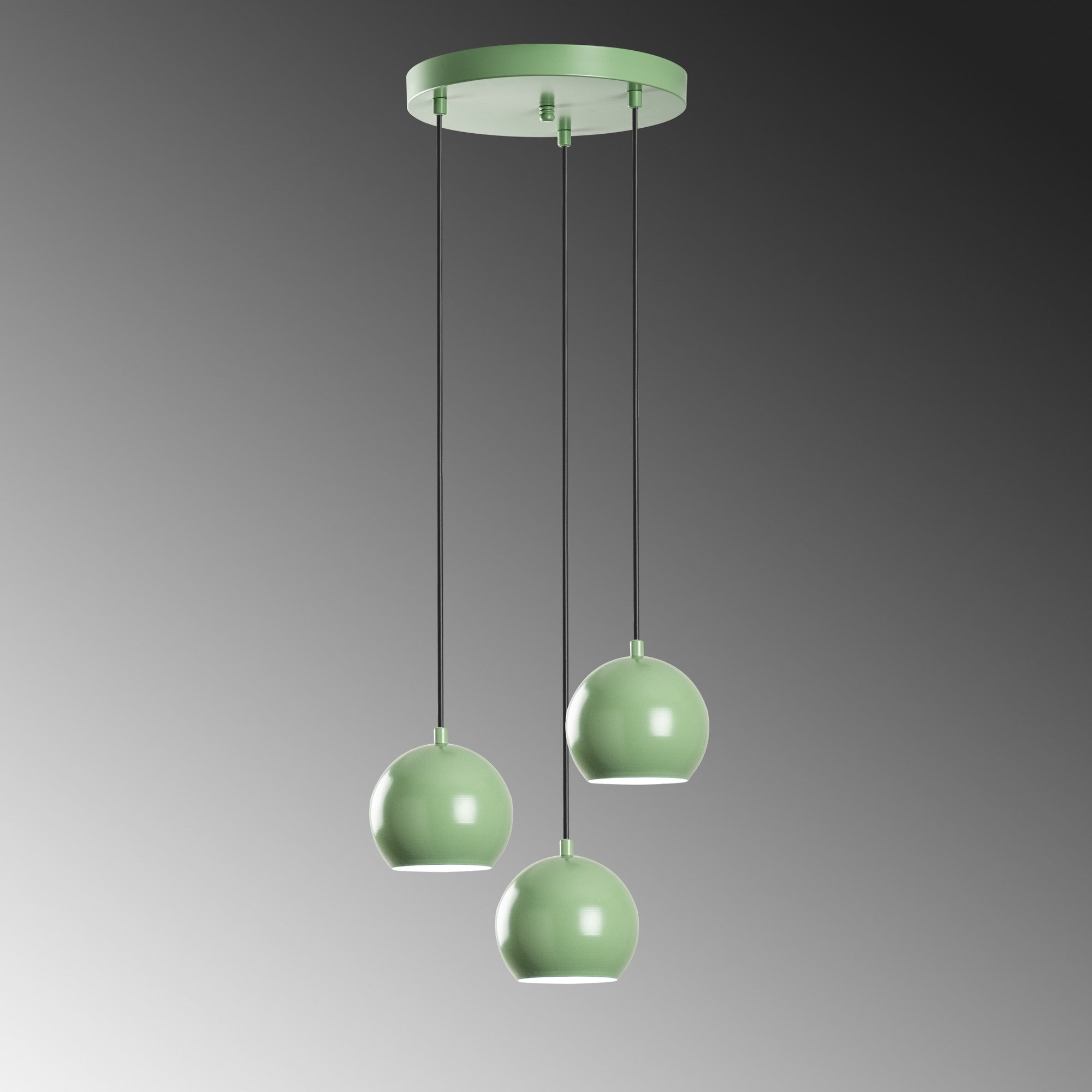 Candeeiro de Teto – 45 cm de diâmetro – menta – metal