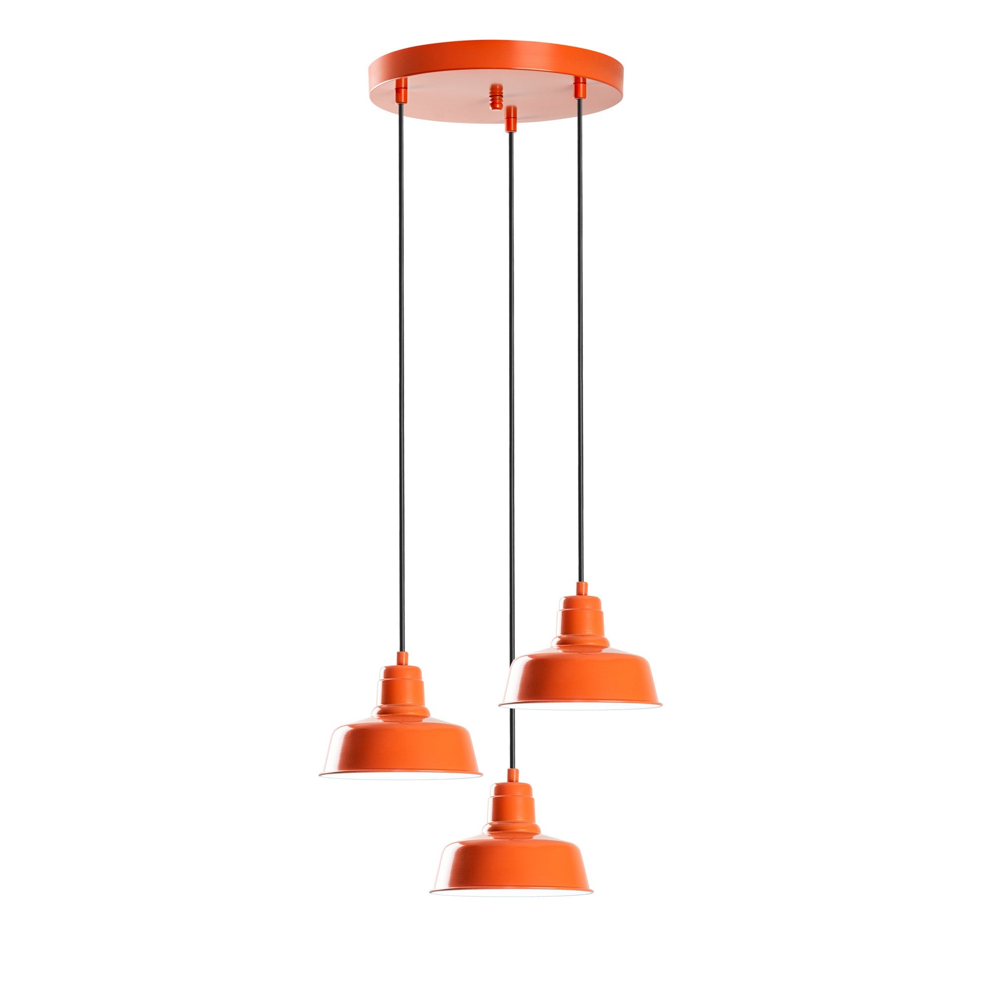 Candeeiro de Teto – 45 cm de diâmetro – Laranja – Metal