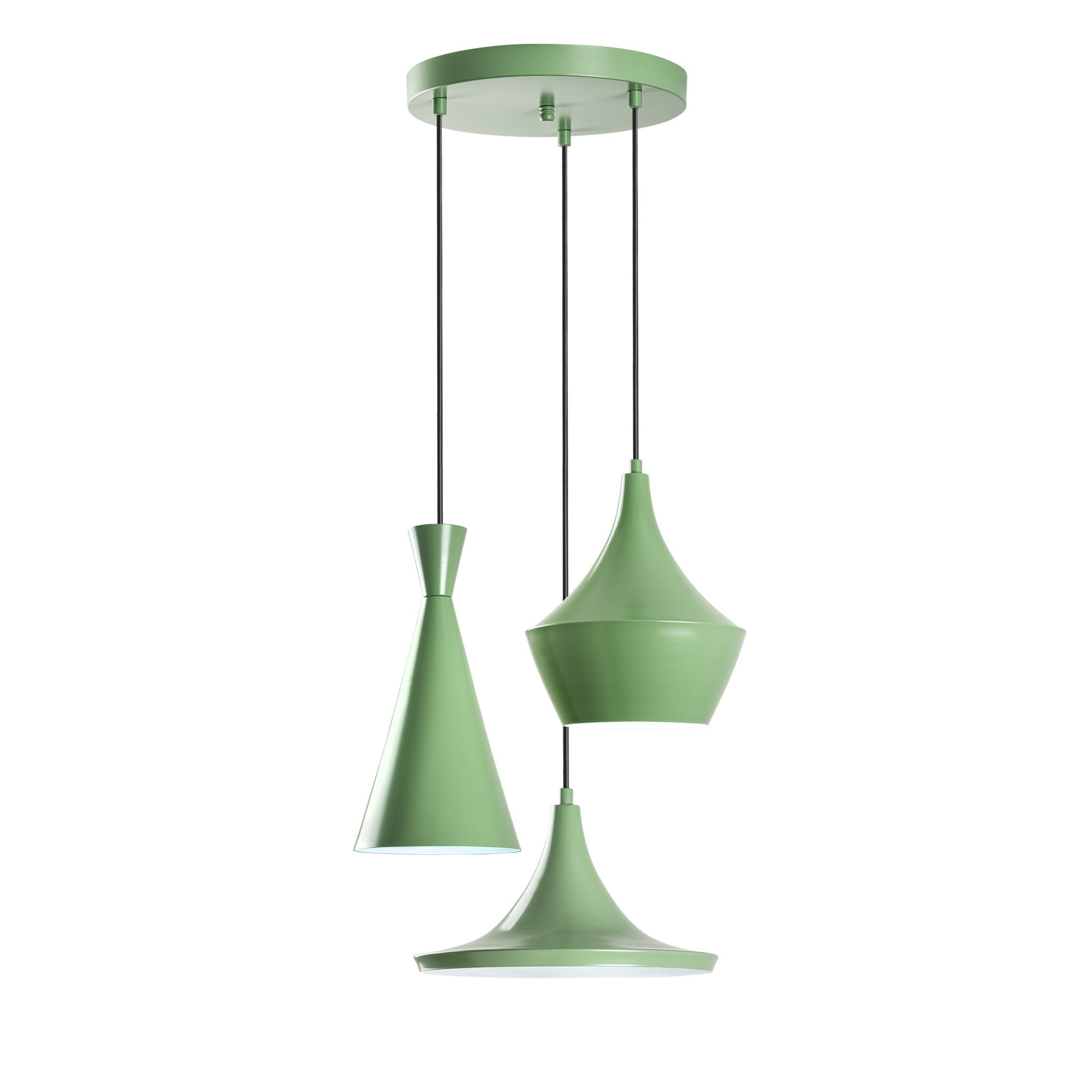 Candeeiro de Teto – Altura Ajustável 45-135 cm – Cor Menta – Metal