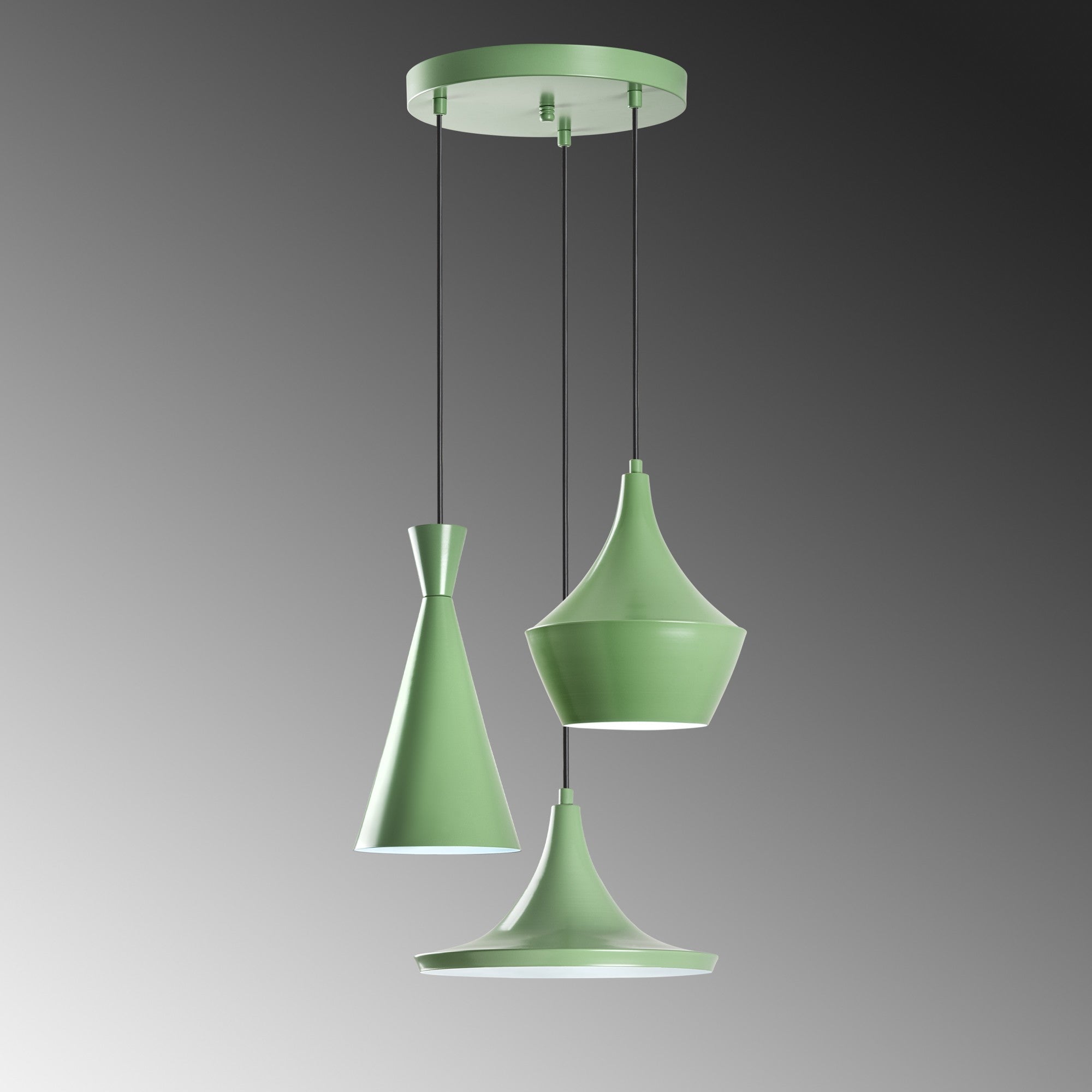 Candeeiro de Teto – Altura Ajustável 45-135 cm – Cor Menta – Metal