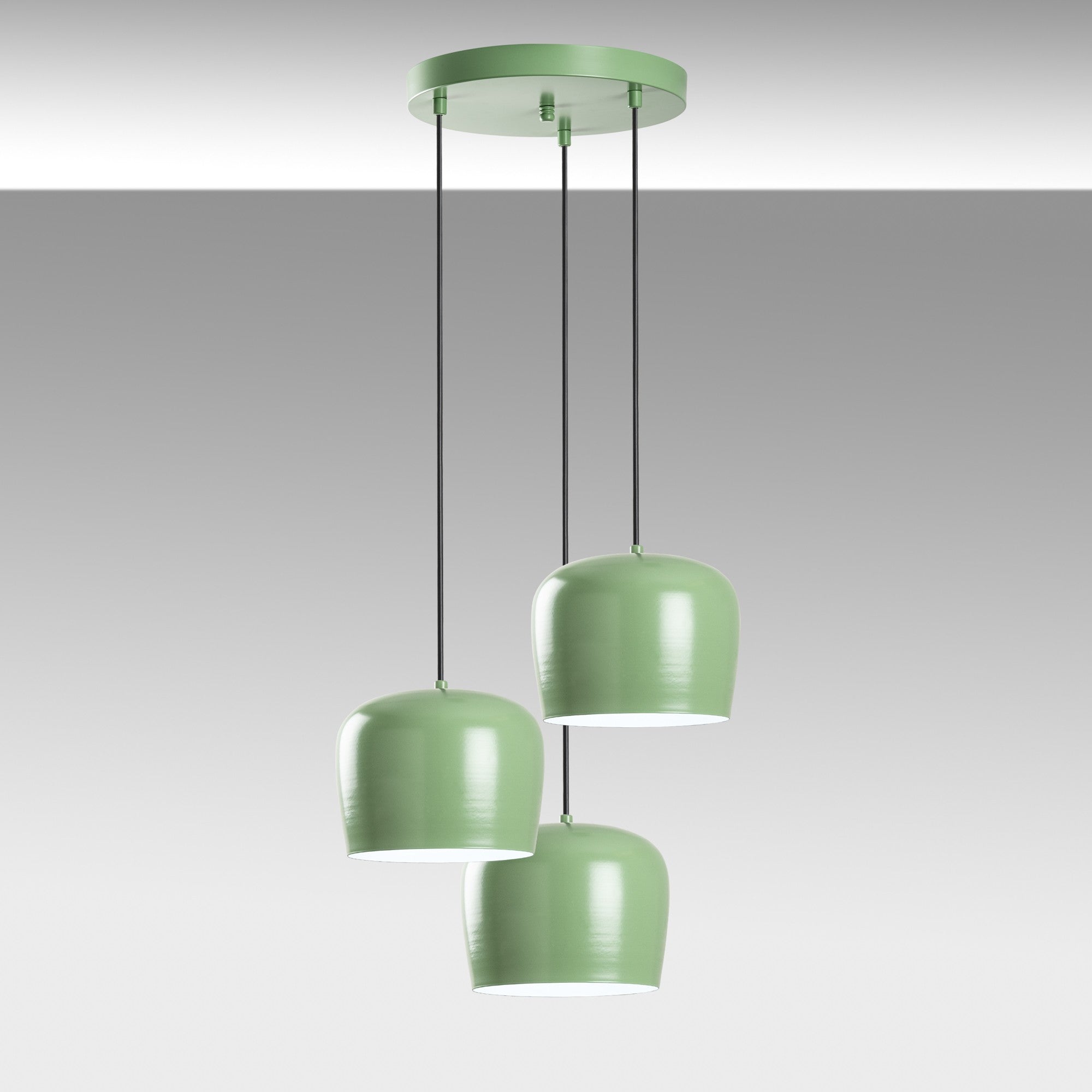 Candeeiro de Teto – 45 cm de diâmetro – menta – metal