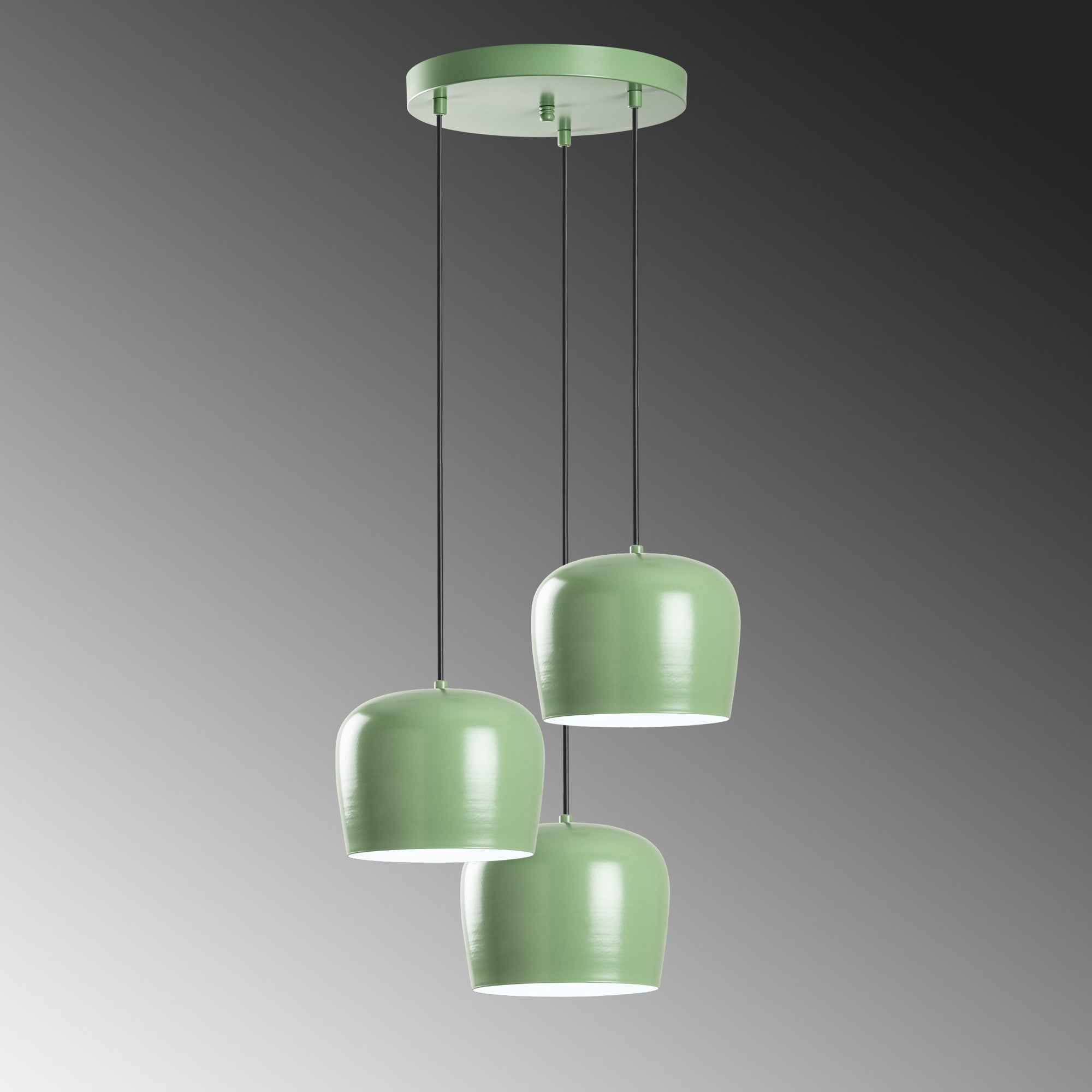 Candeeiro de Teto – 45 cm de diâmetro – menta – metal