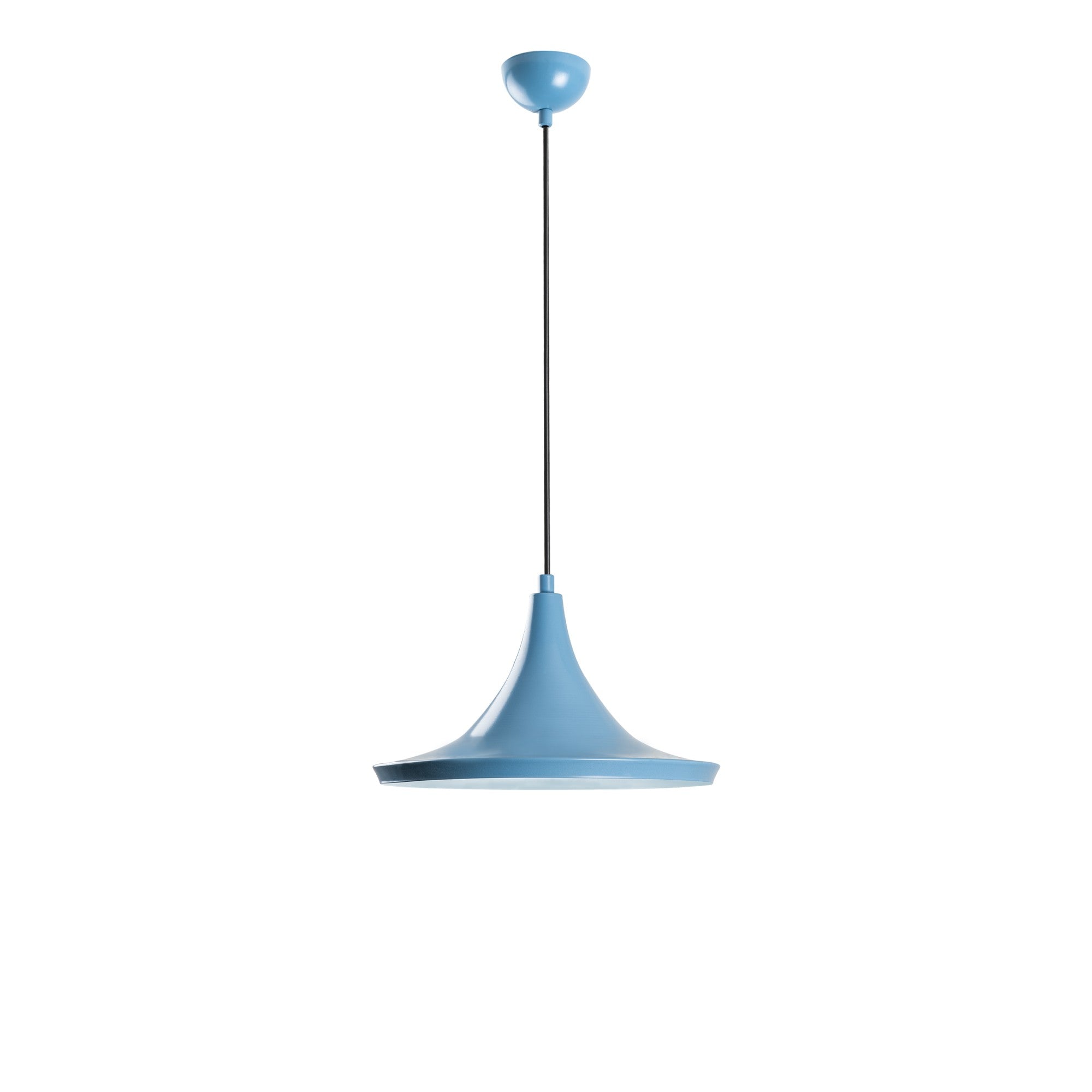 Candeeiro de Teto elegante – 30 a 117 cm – Azul claro – Metal