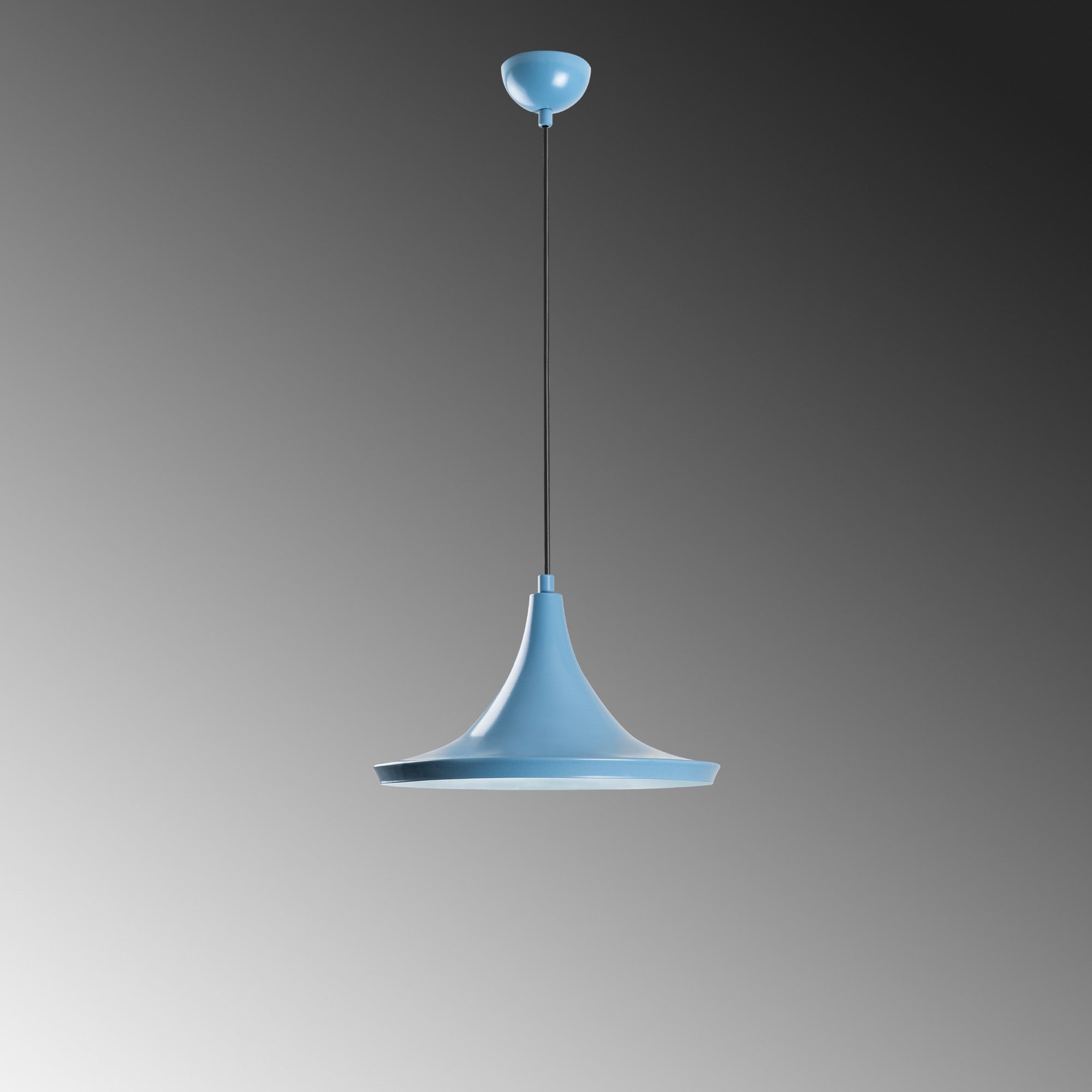 Candeeiro de Teto elegante – 30 a 117 cm – Azul claro – Metal