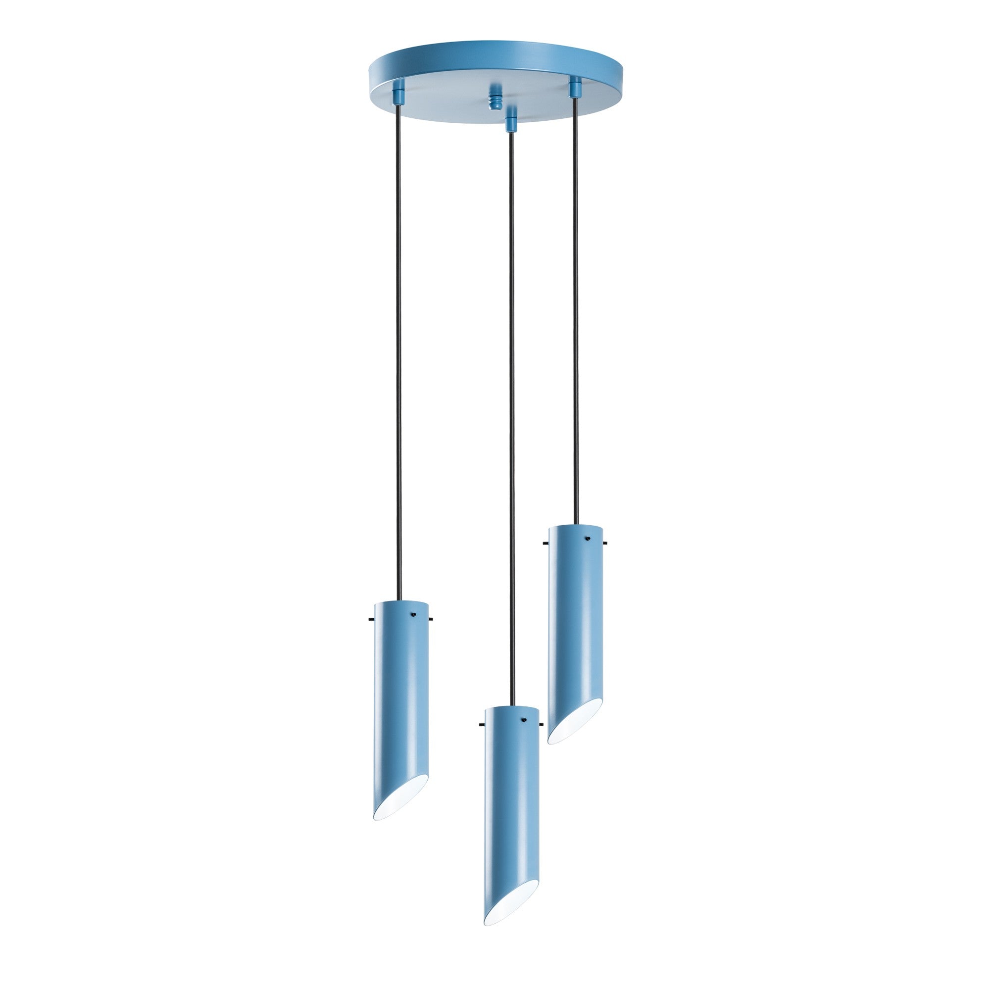 Candeeiro de Teto – 40 cm de diâmetro – azul claro – metal