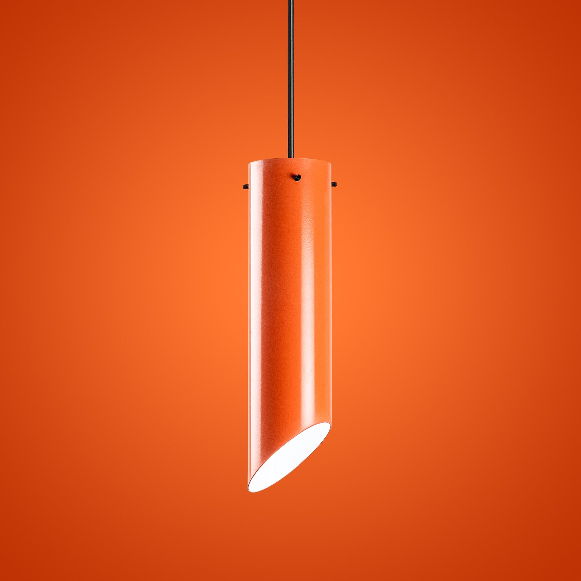 Candeeiro de Teto – 40 cm de diâmetro – Laranja – Metal