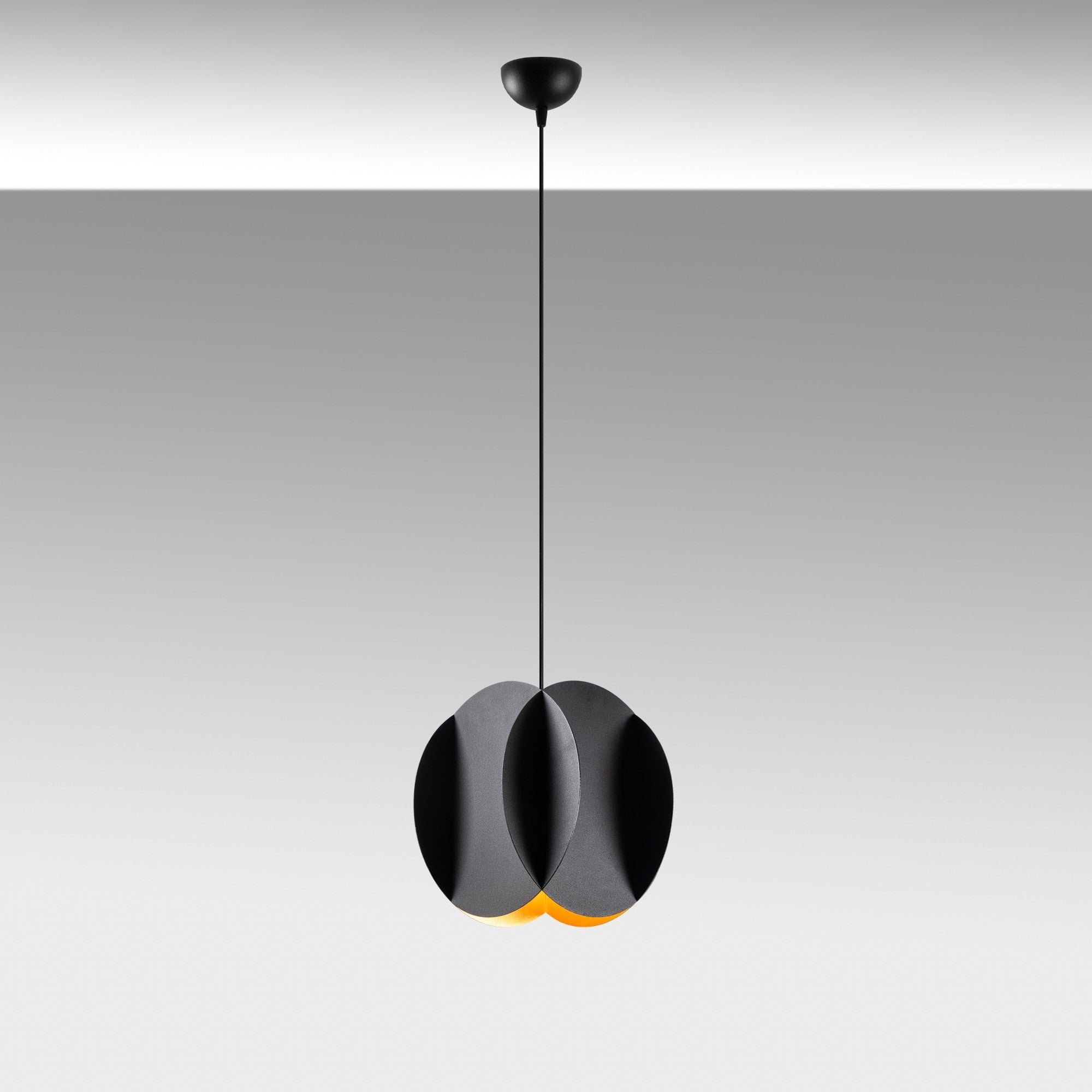 Candeeiro de Teto – 25 cm – Preto – Metal