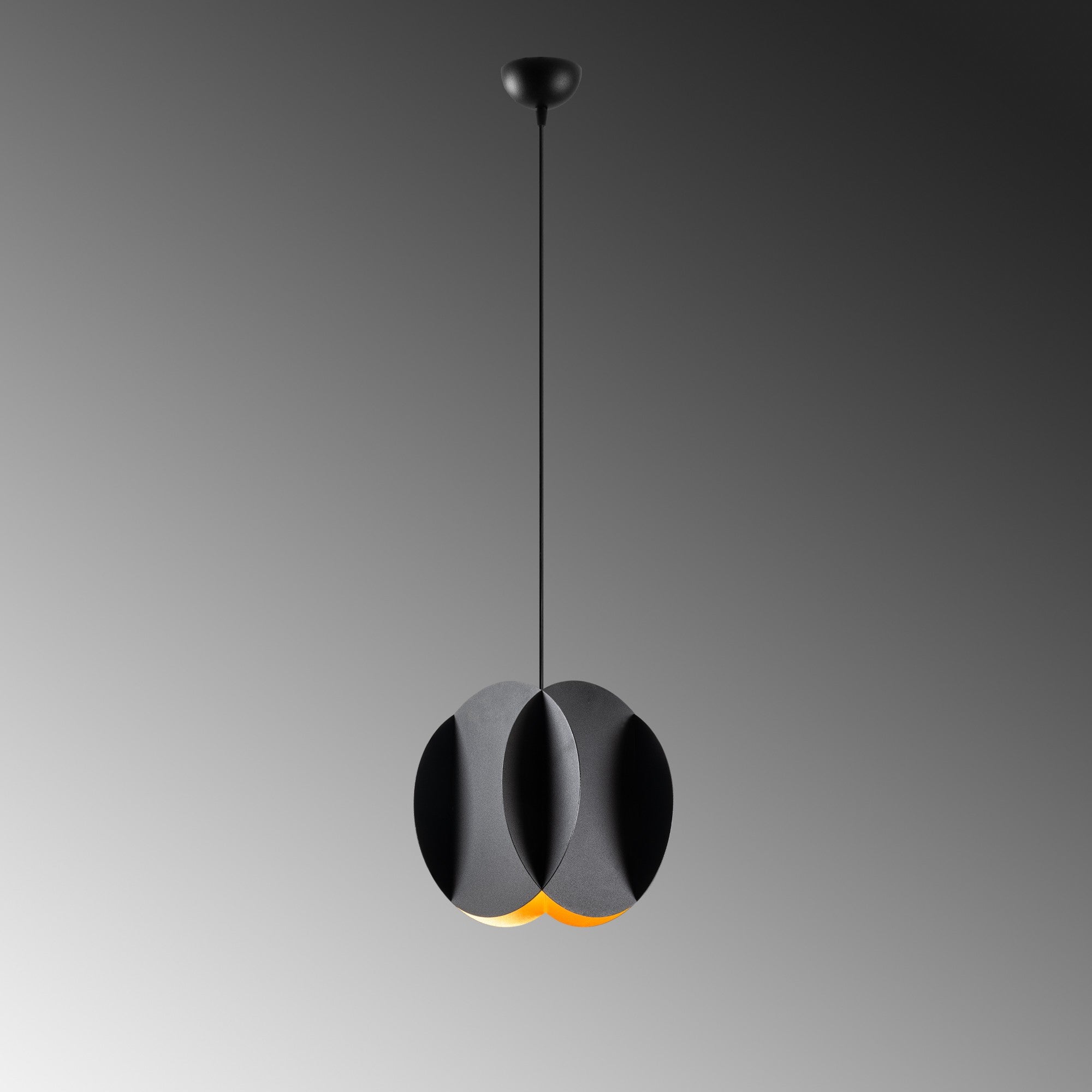 Candeeiro de Teto – 25 cm – Preto – Metal