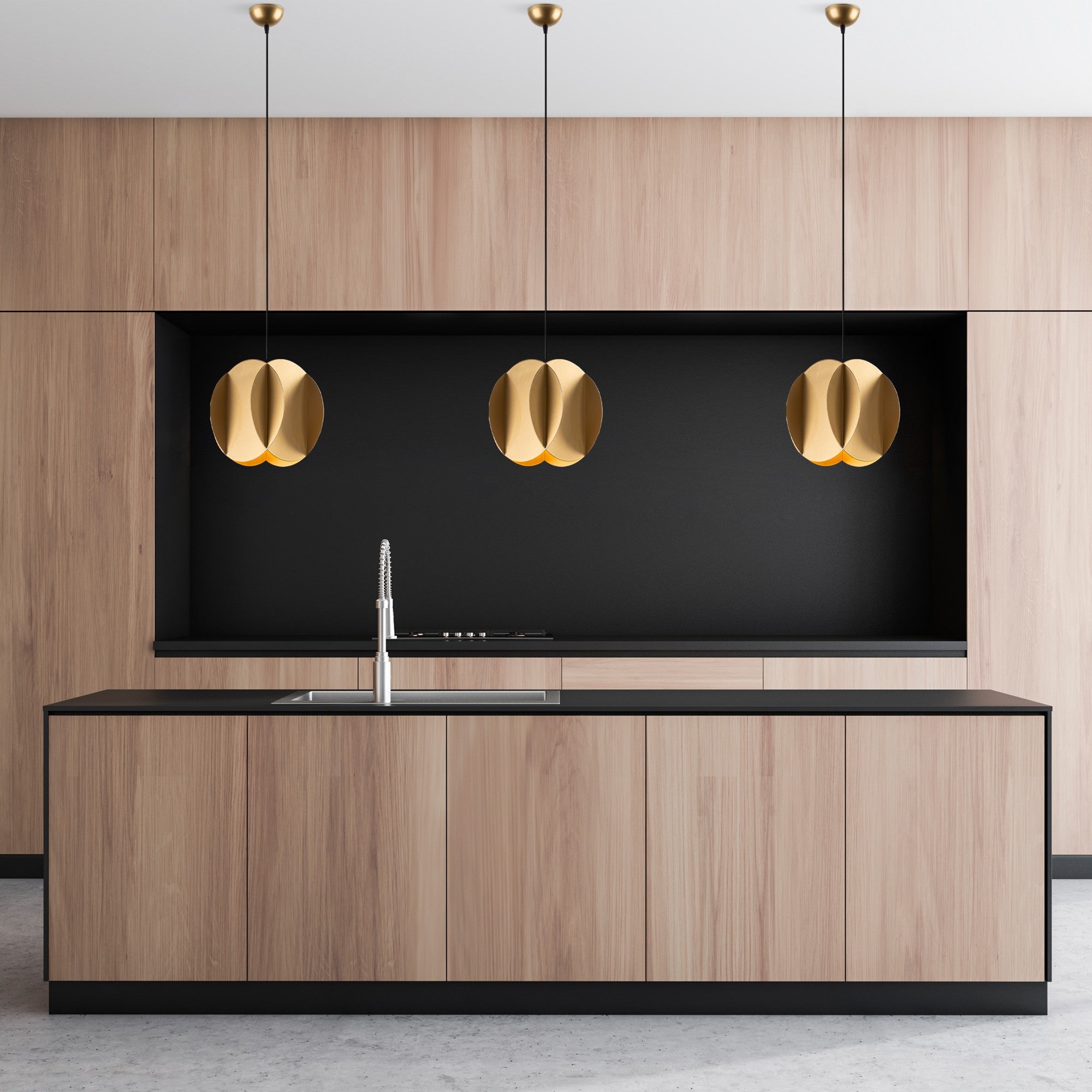 Candeeiro de Teto – Altura ajustável 40-115 cm – Dourado – Metálico