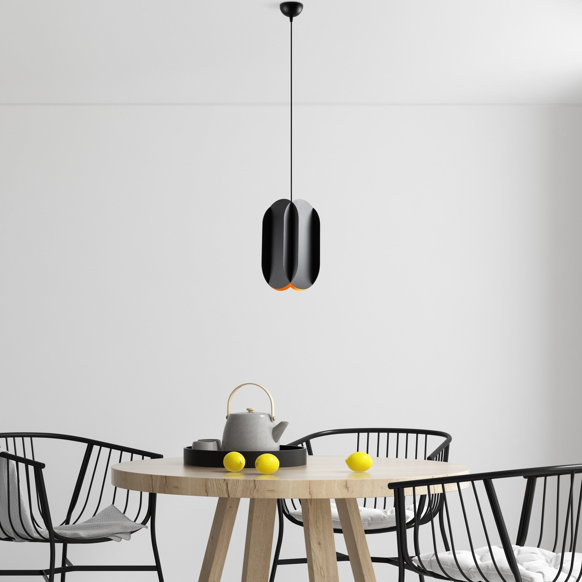 Candeeiro de Teto – 40-115 cm – Preto – Metálico