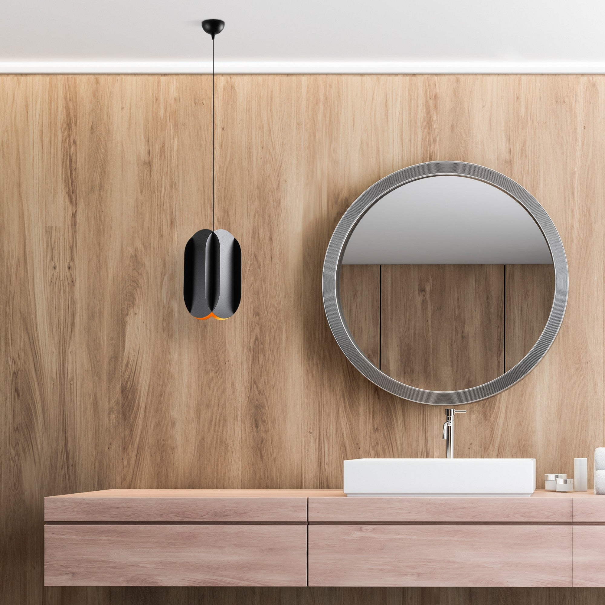 Candeeiro de Teto – 40-115 cm – Preto – Metálico