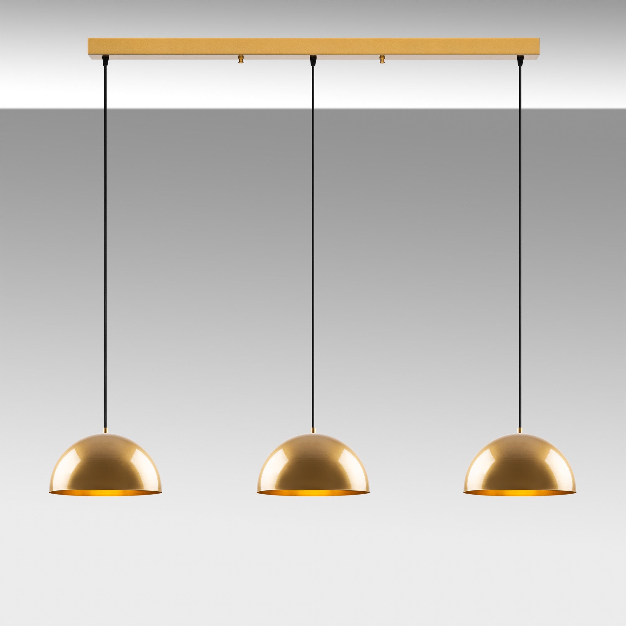 Candeeiro de Teto – 140x30x111 cm – Dourado – Metal