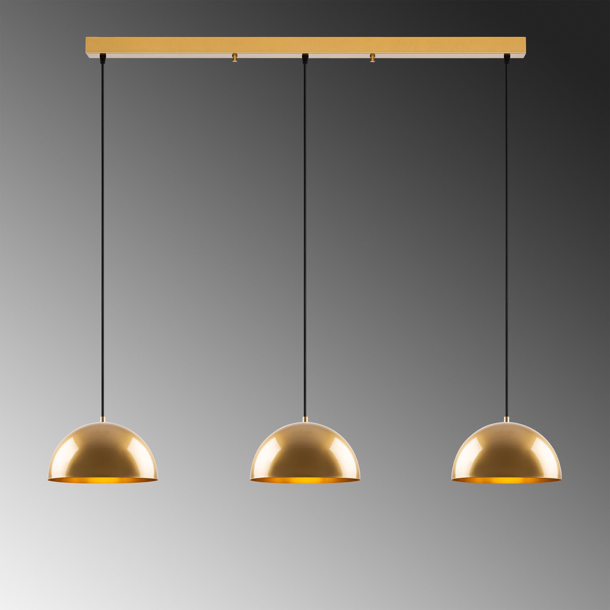 Candeeiro de Teto – 140x30x111 cm – Dourado – Metal