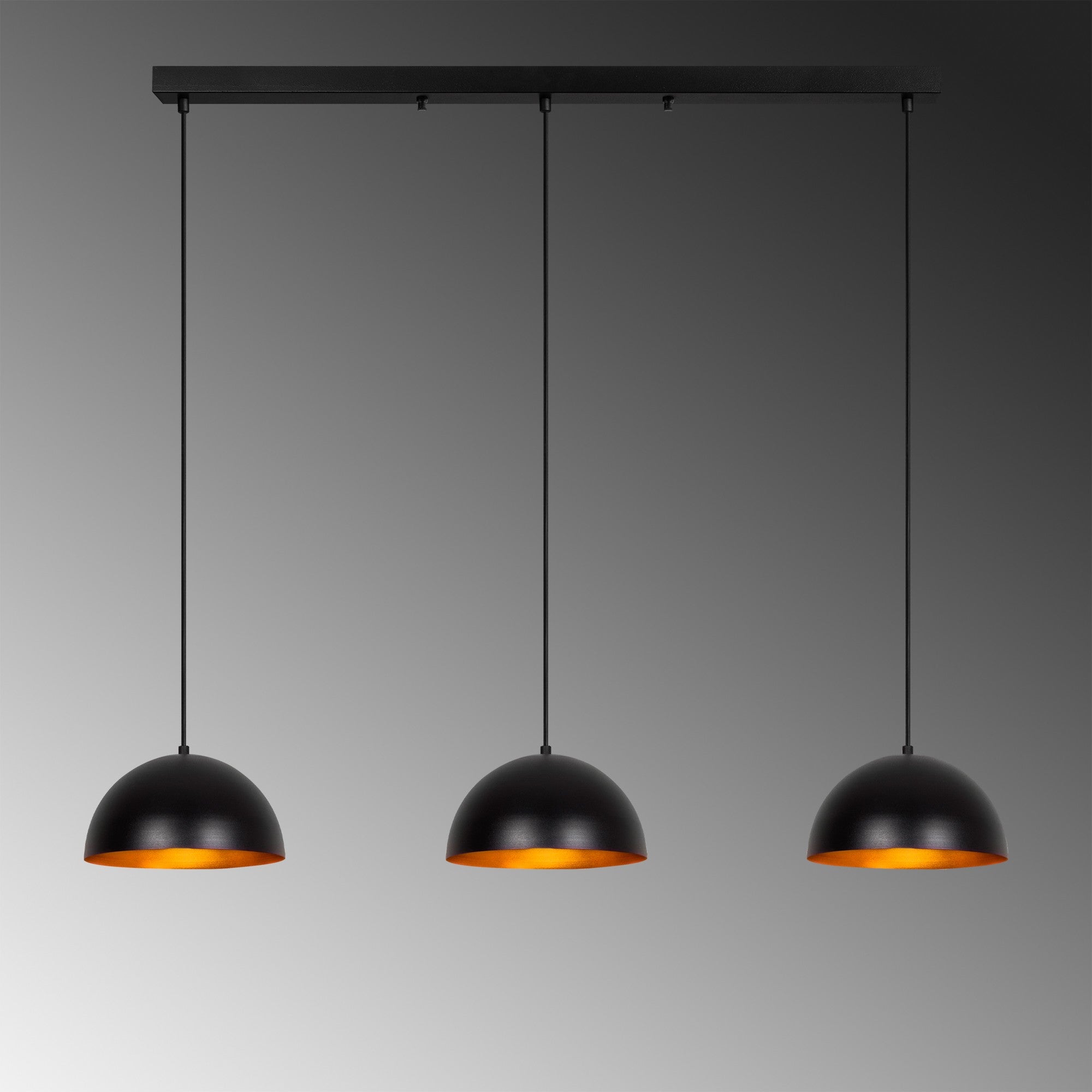 Candeeiro de Teto – 140 x 30 x 111 cm – Preto – Metal