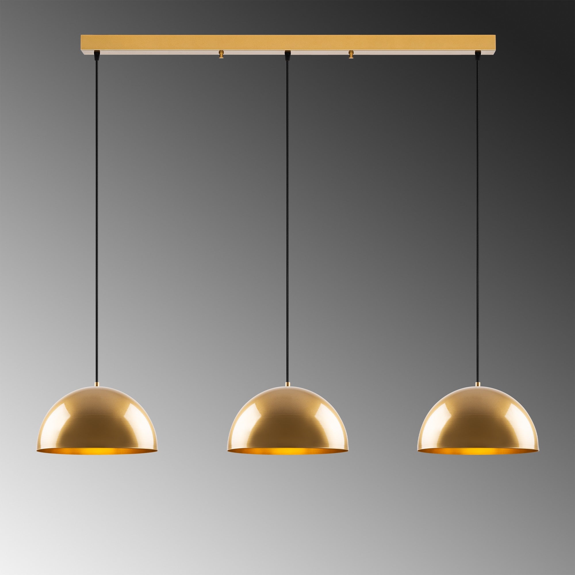 Candeeiro de Teto – 145 x 40 x 116 cm – Dourado – Metal