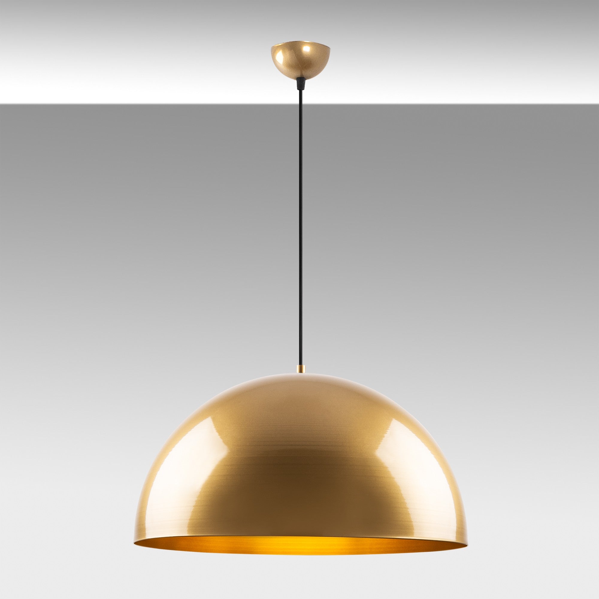 Candeeiro de Teto – 50 x 50 x 121 cm – Dourado – Metal