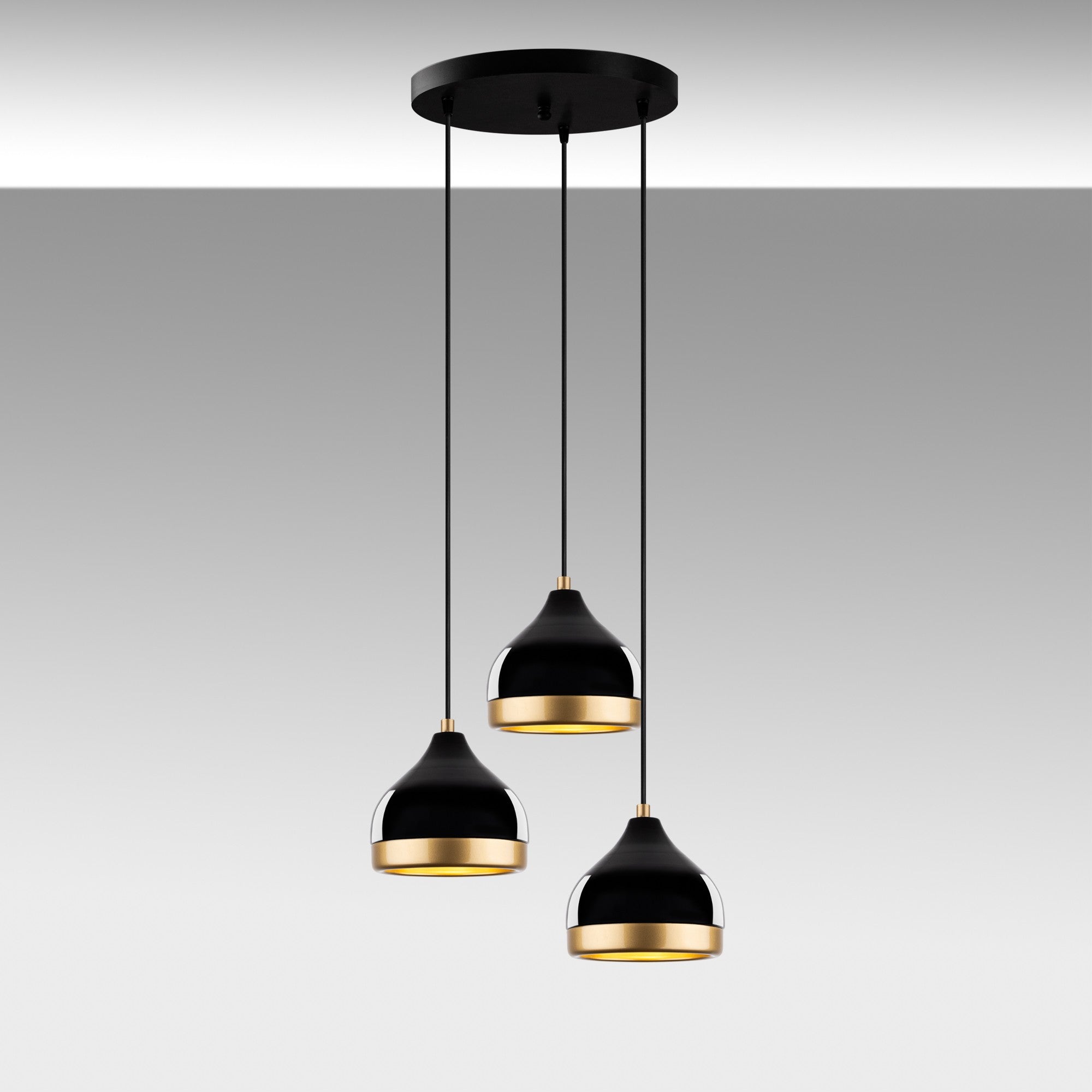 Candeeiro de Teto – 37 x 37 x 111 cm – Preto – Metálico