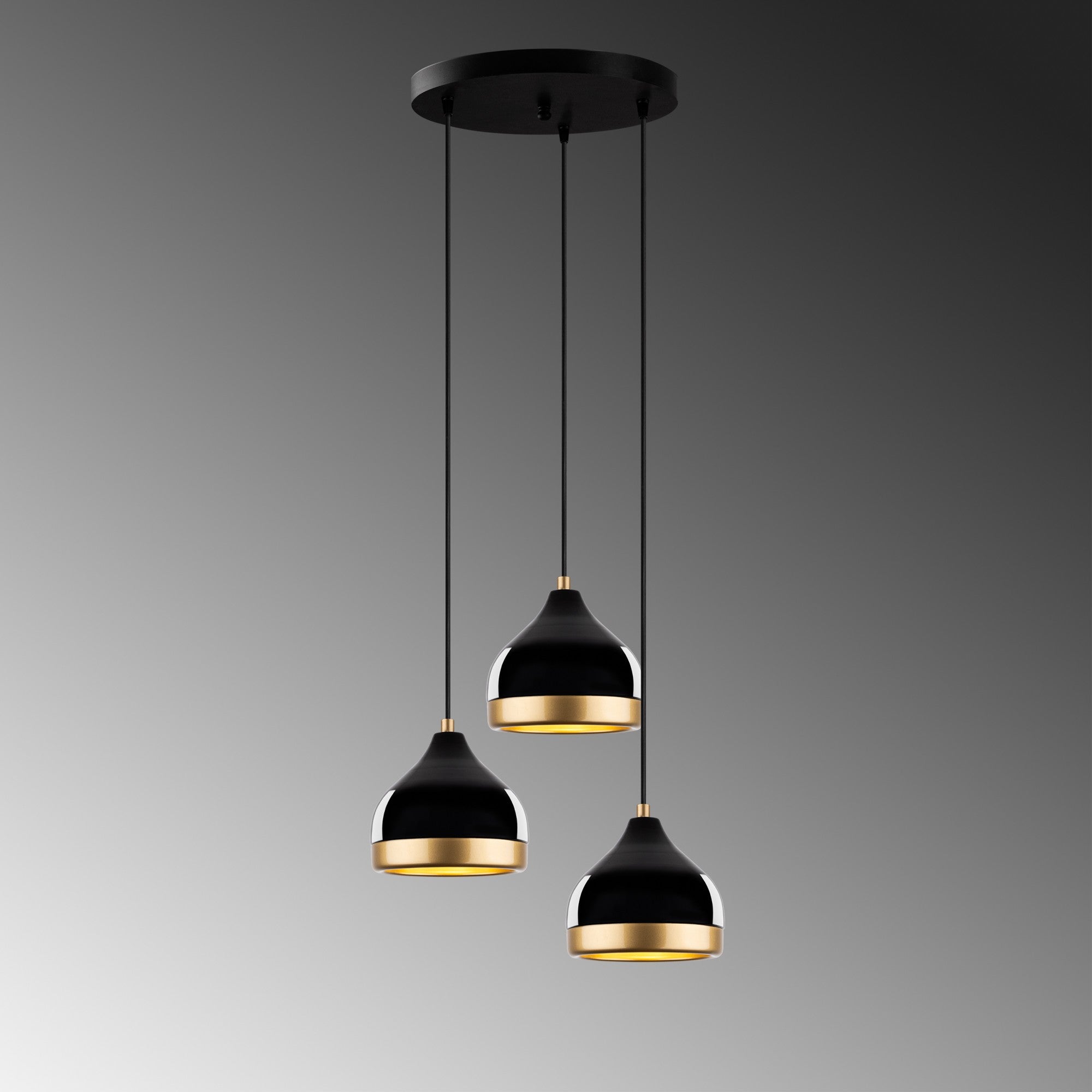 Candeeiro de Teto – 37 x 37 x 111 cm – Preto – Metálico