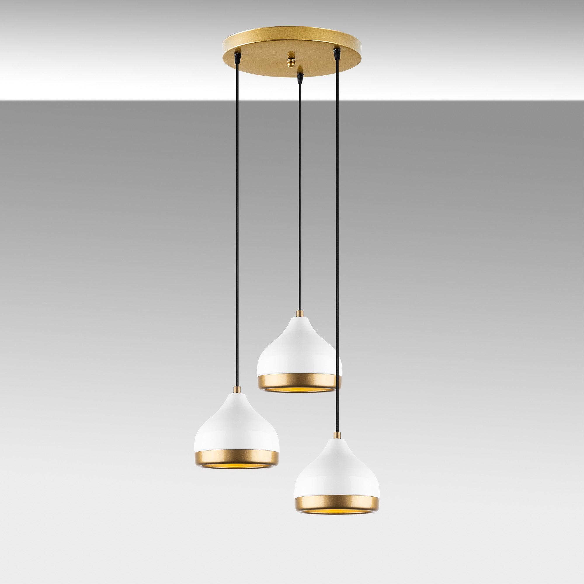 Candeeiro de Teto – 37 x 17 x 111 cm – Branco – Metal