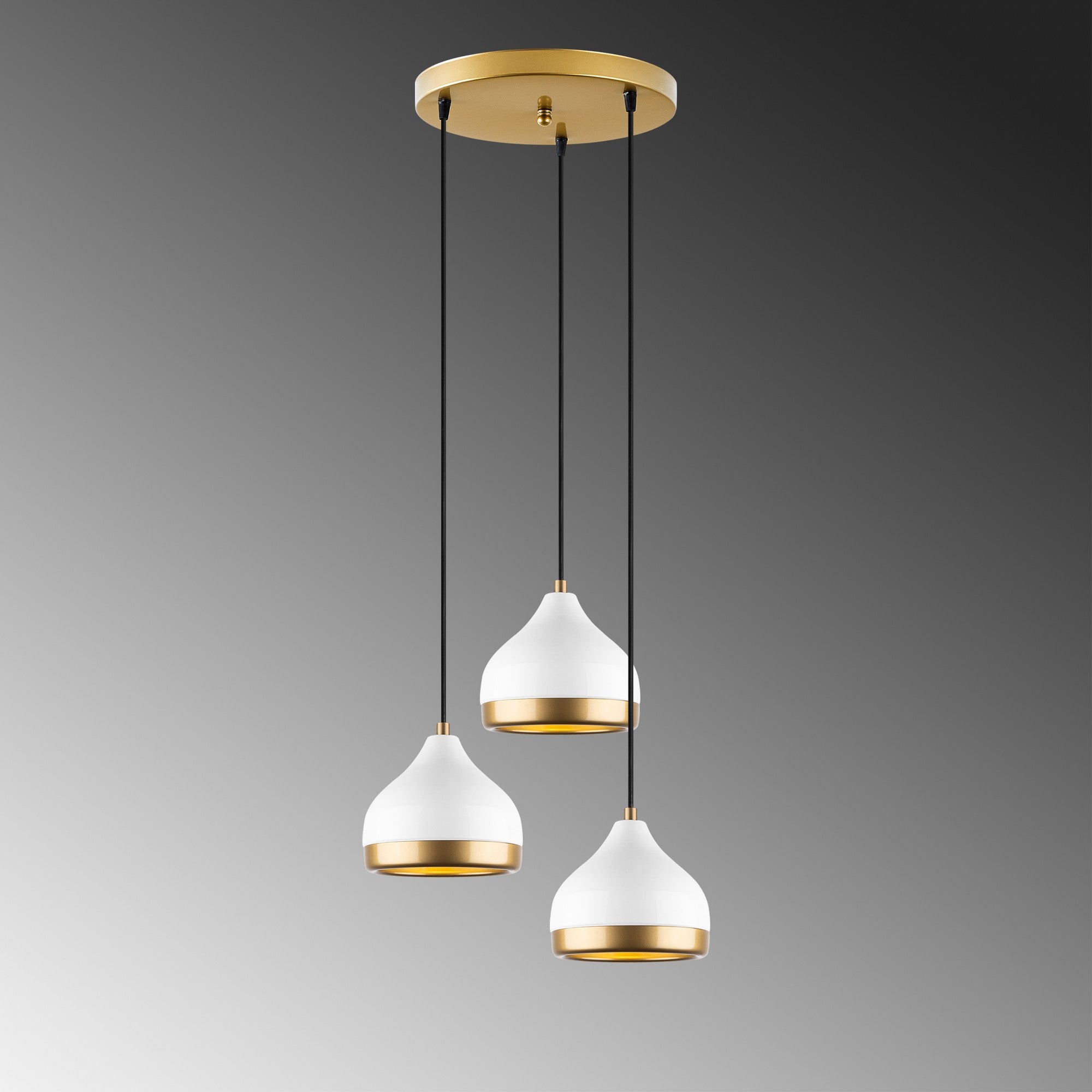 Candeeiro de Teto – 37 x 17 x 111 cm – Branco – Metal