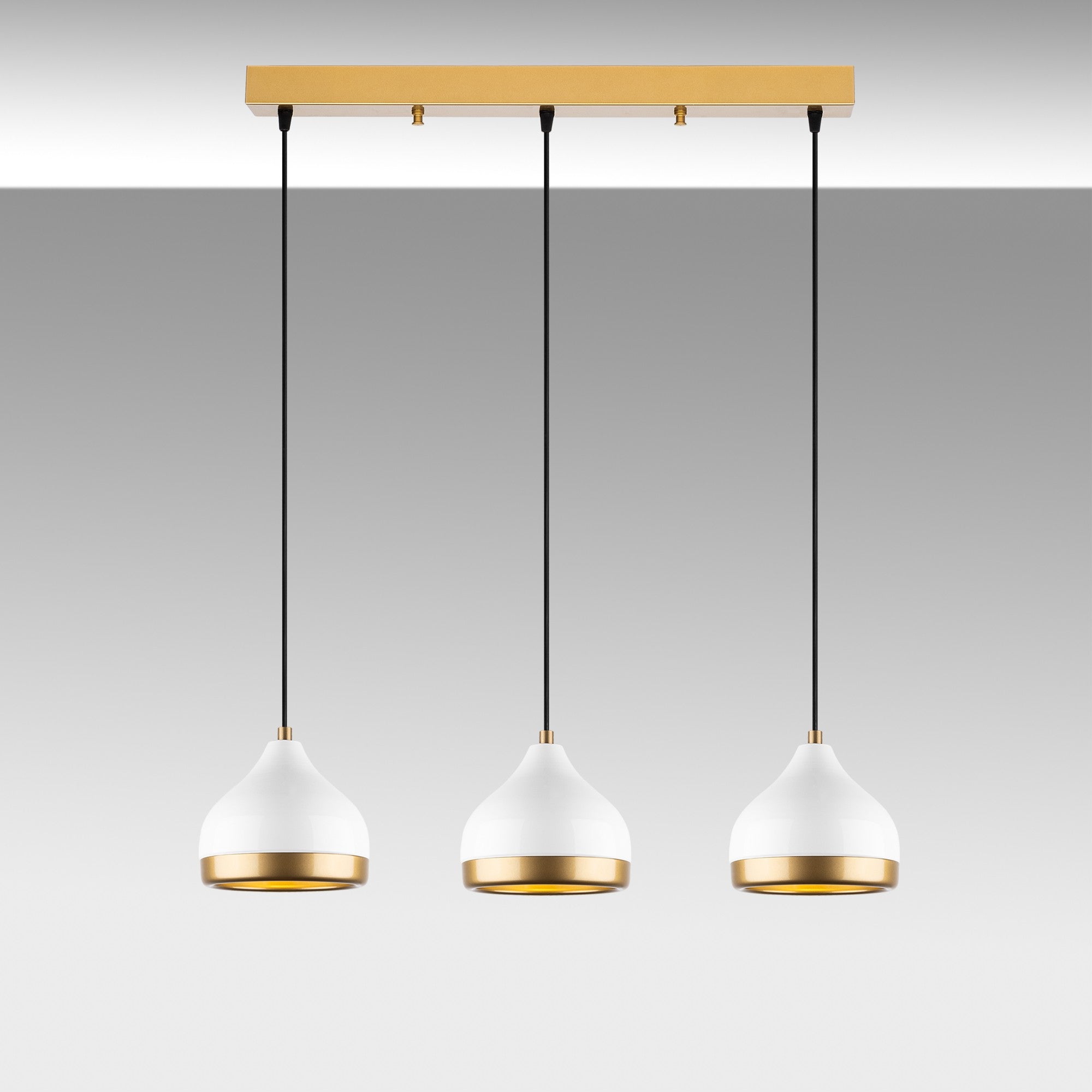 Candeeiro de Teto – 67 x 17 x 111 cm – Branco – Metal