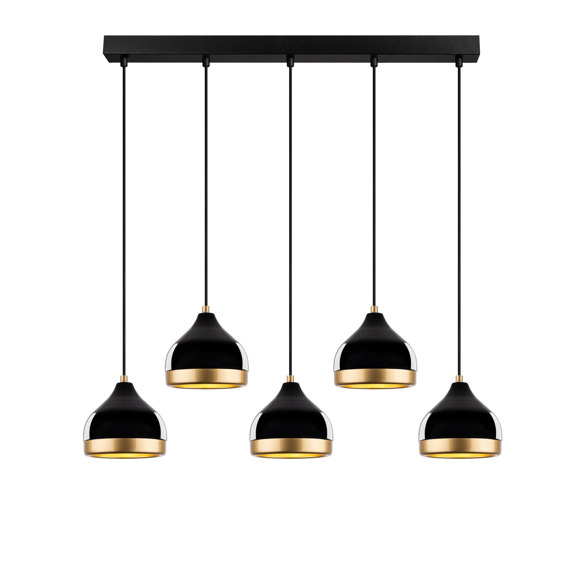 Candeeiro de Teto – 90 x 17 x 111 cm – Preto – Metal