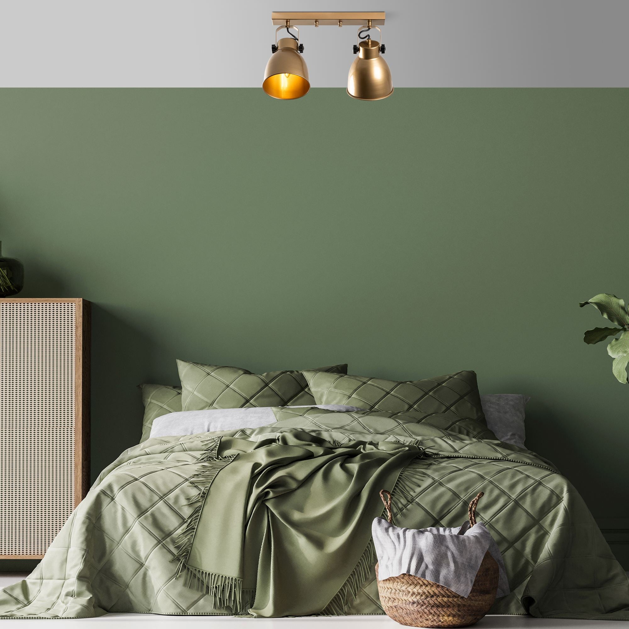 Candeeiro de Teto – 40 x 16 x 28 cm – Dourado – Metal