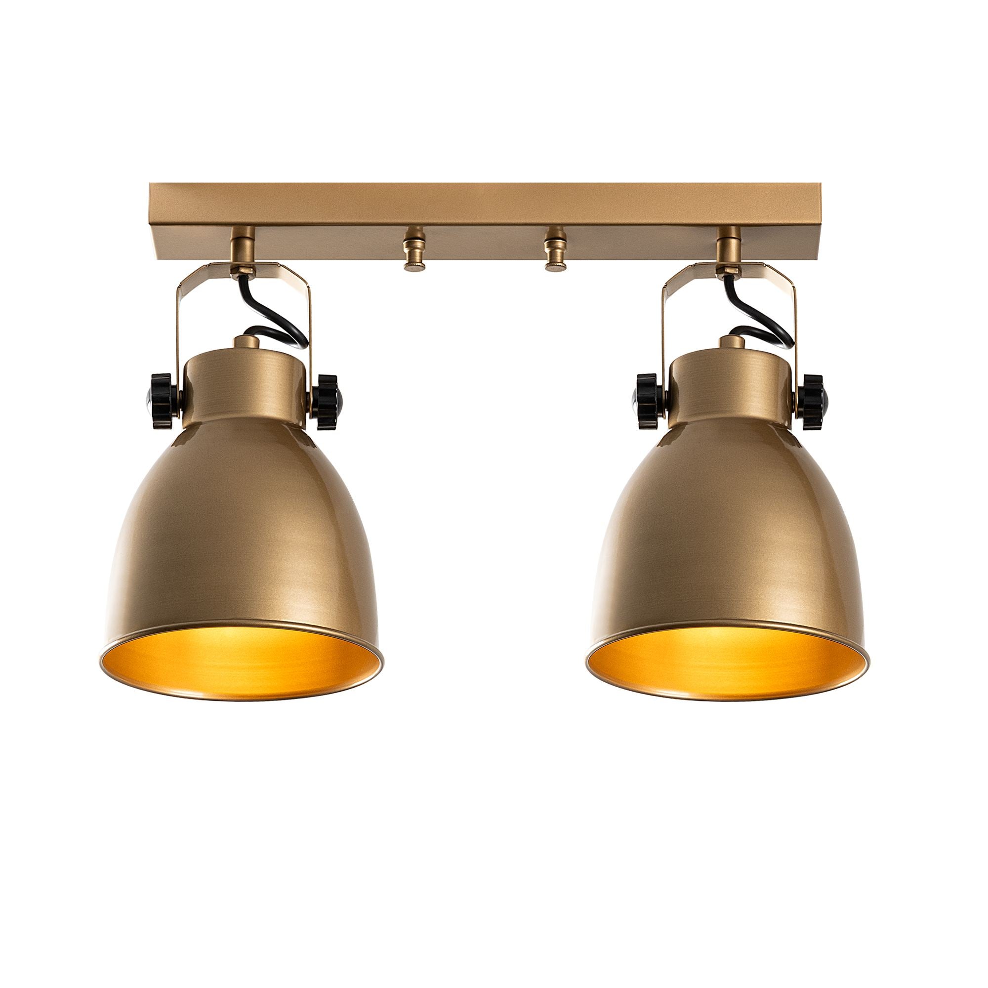 Candeeiro de Teto – 40 x 16 x 28 cm – Dourado – Metal