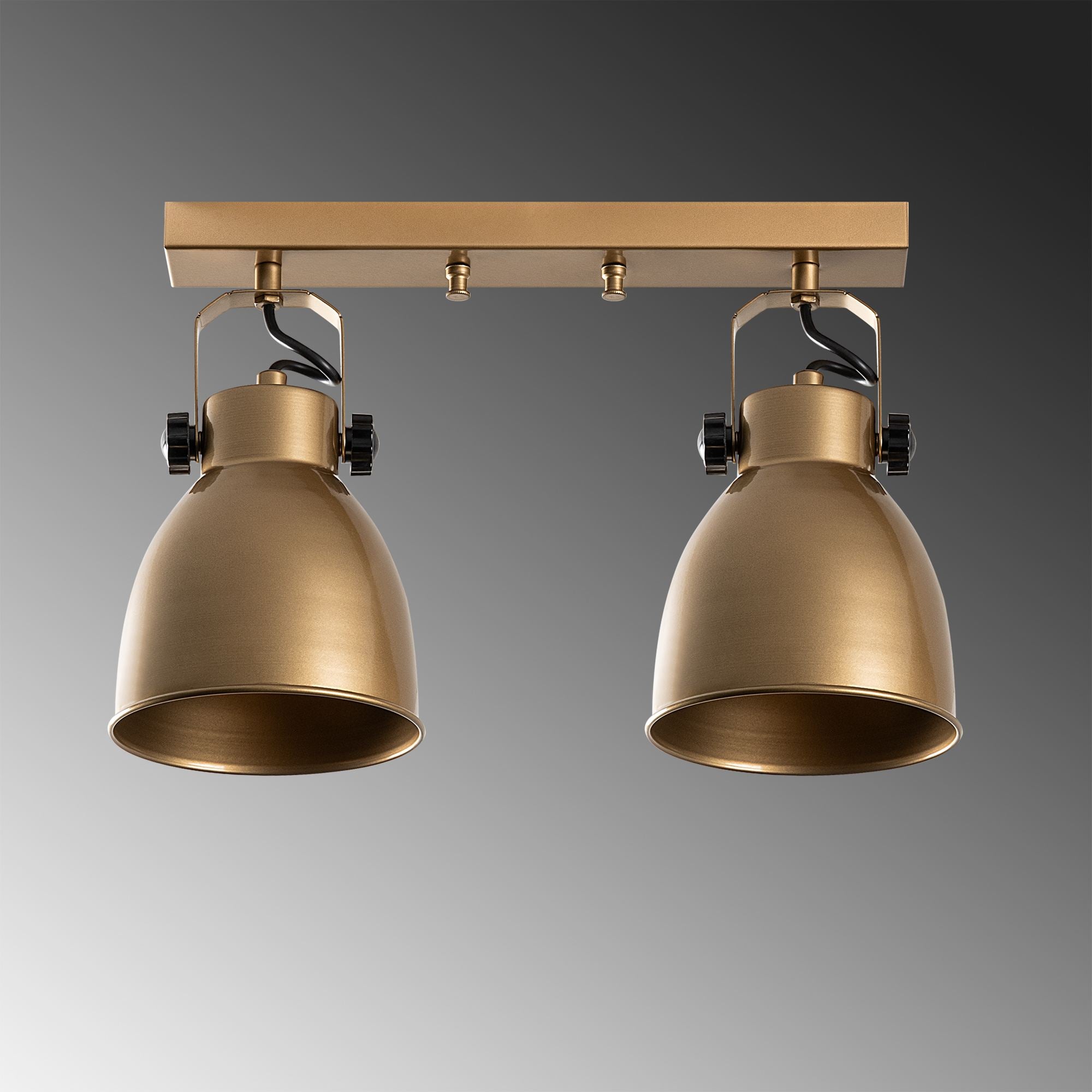 Candeeiro de Teto – 40 x 16 x 28 cm – Dourado – Metal