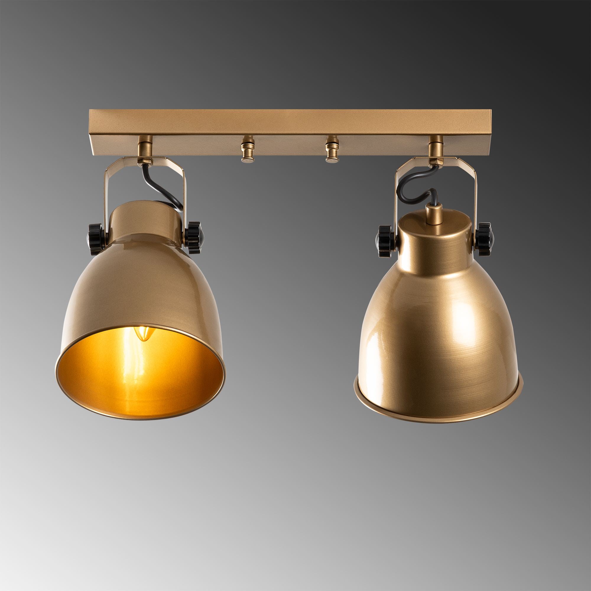 Candeeiro de Teto – 40 x 16 x 28 cm – Dourado – Metal