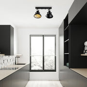 Candeeiro de Teto – 43 x 16 x 25 cm – Preto – Metal