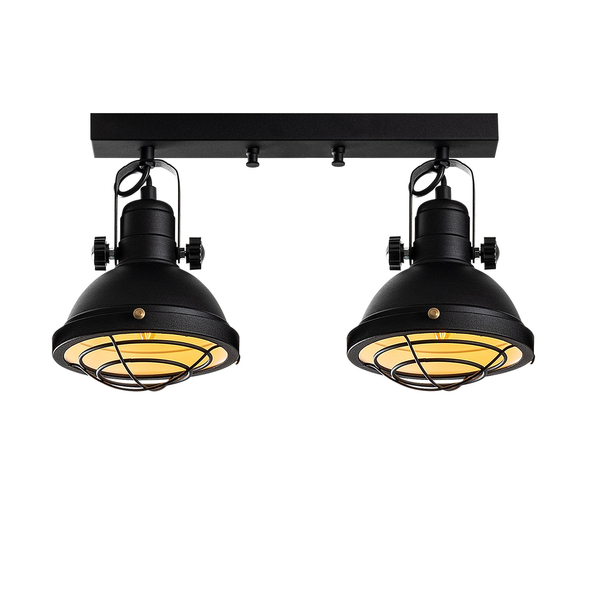 Candeeiro de Teto – 43 x 16 x 25 cm – Preto – Metal