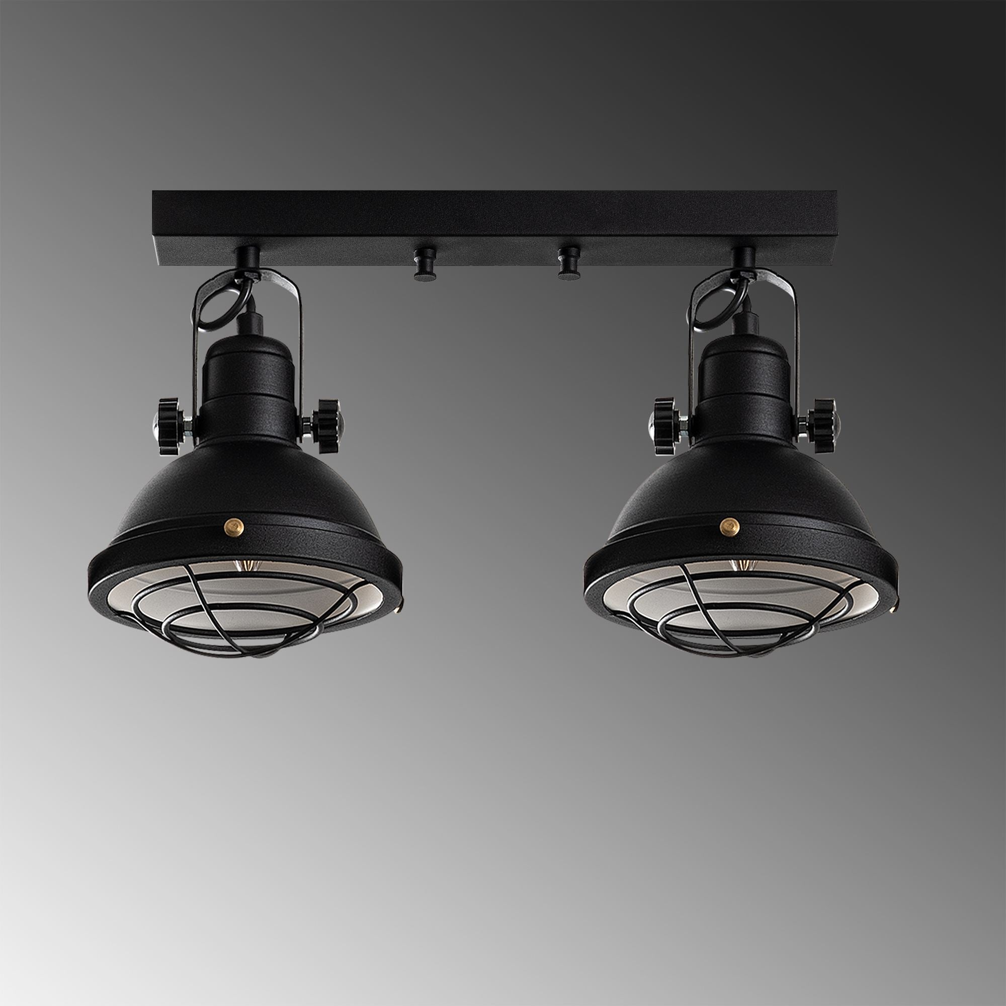 Candeeiro de Teto – 43 x 16 x 25 cm – Preto – Metal