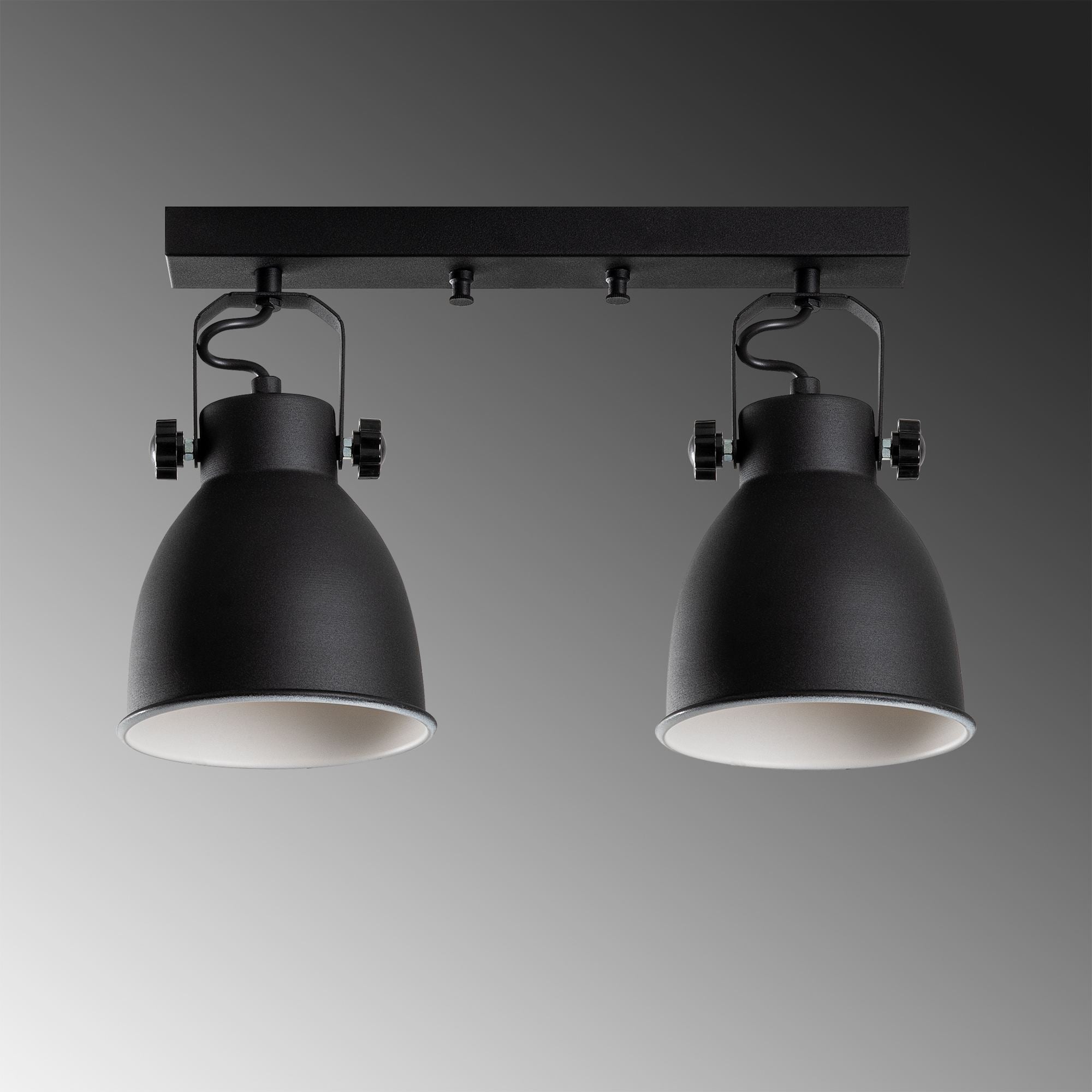 Candeeiro de Teto – 40 x 16 x 28 cm – Preto – Metal